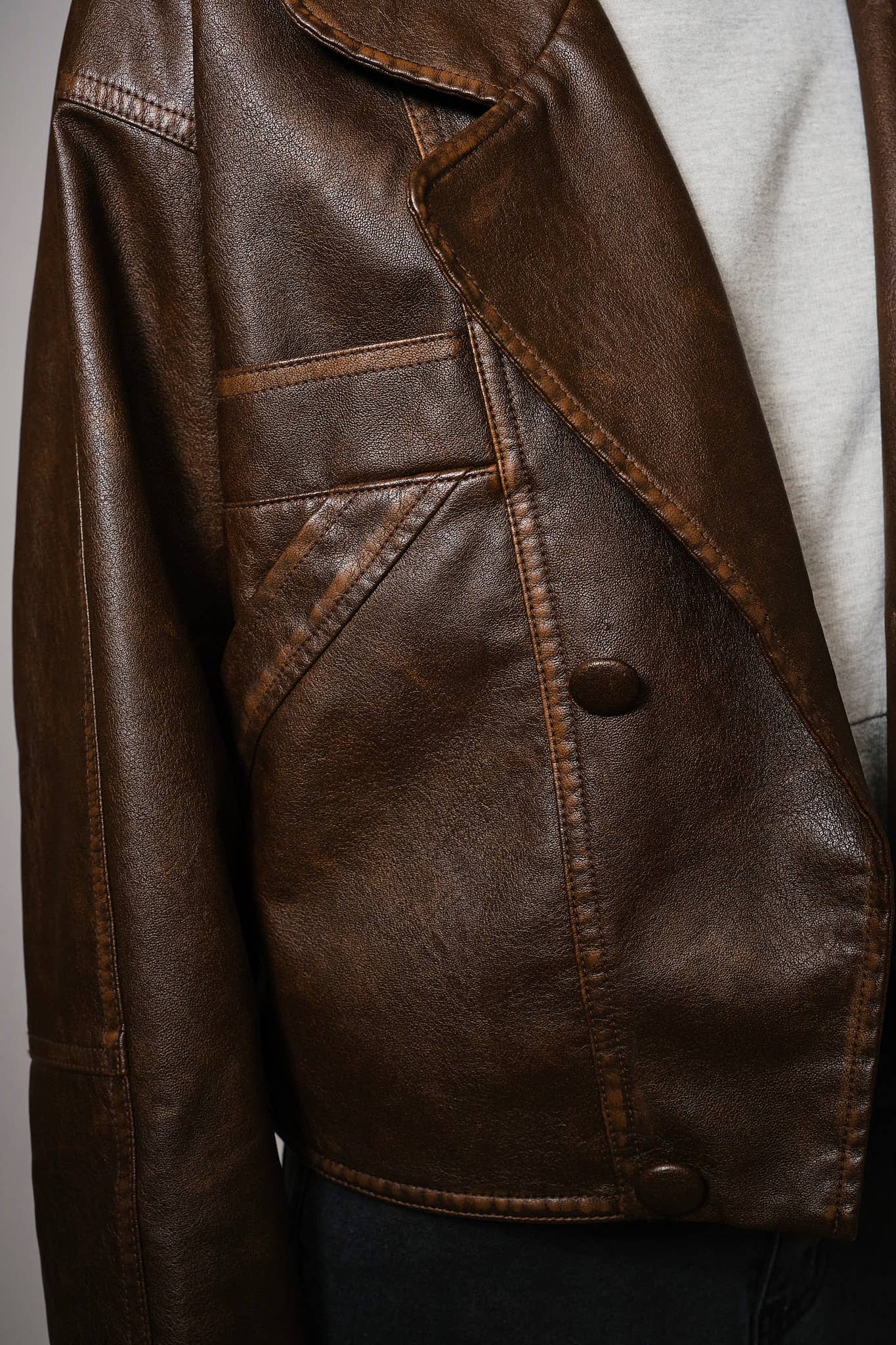 Oversized Leather Jacket