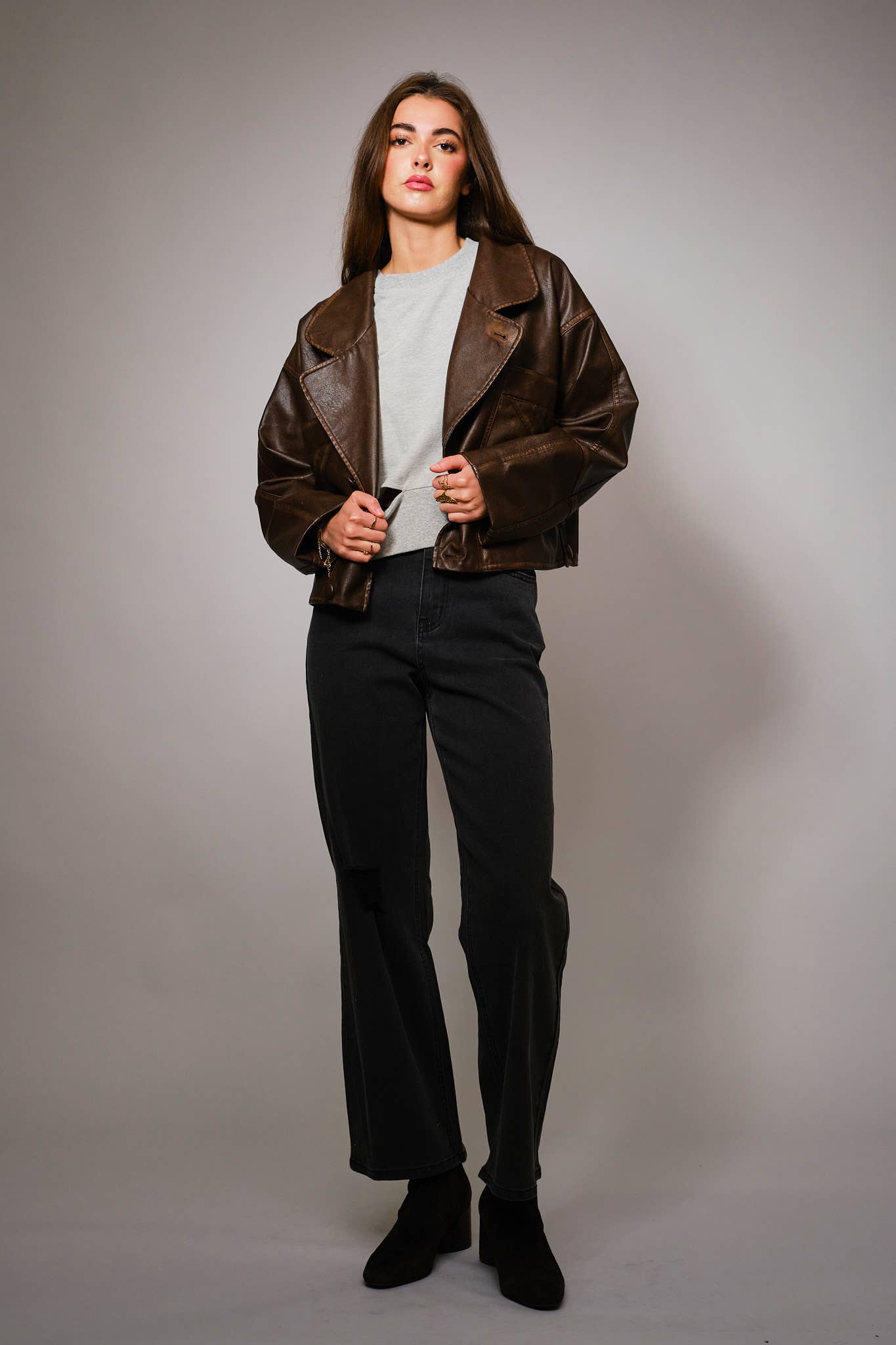 Oversized Leather Jacket