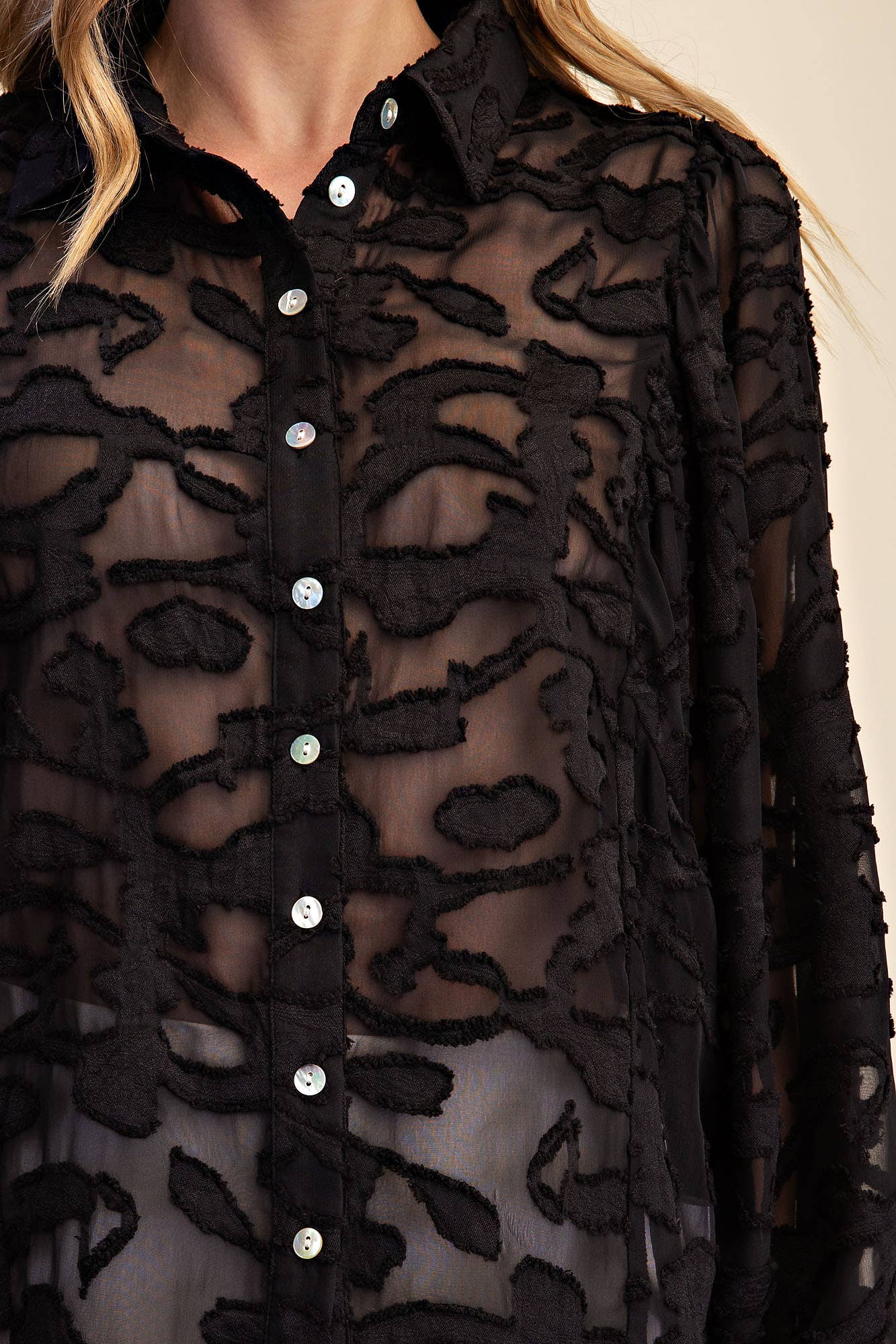 Oversized Sheer Long Sleeve