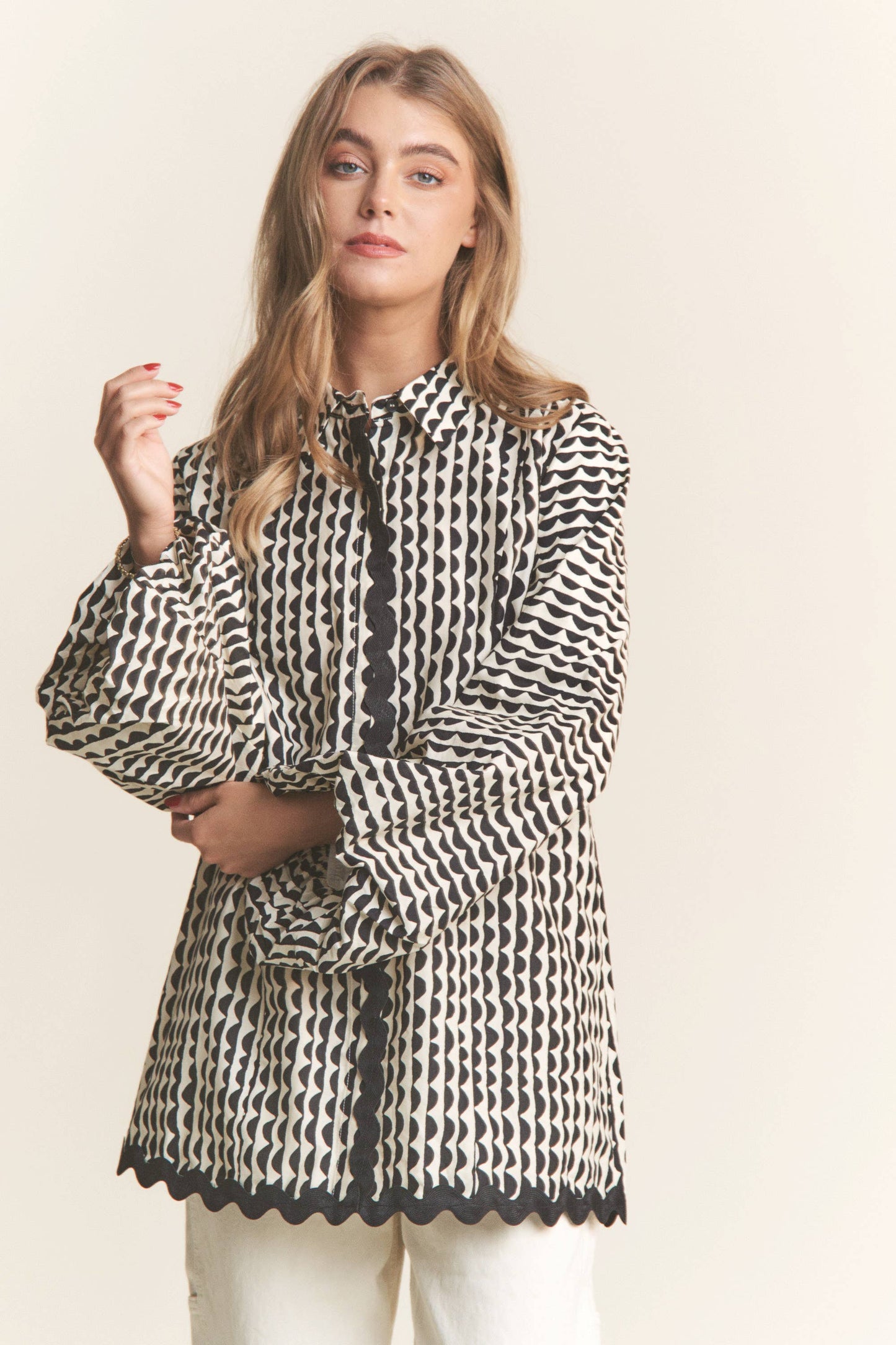 Onyx Stripe Blouse