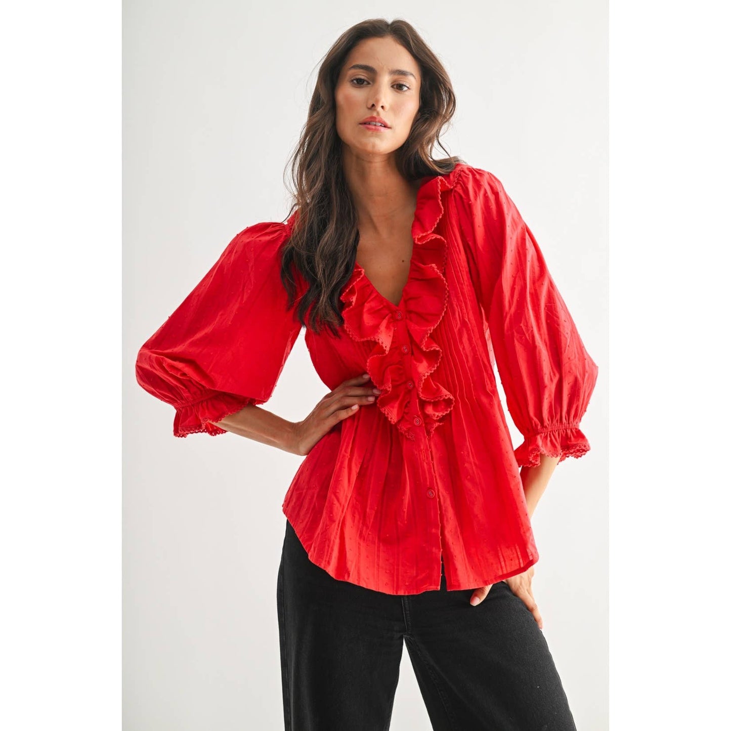 Scarlet Bloom Blouse