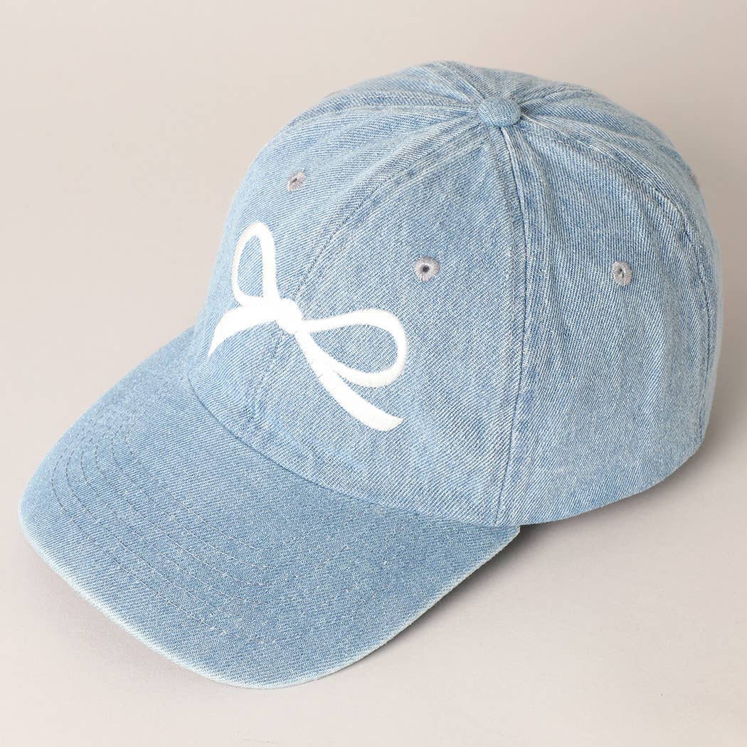 Bow Embroidered Cap