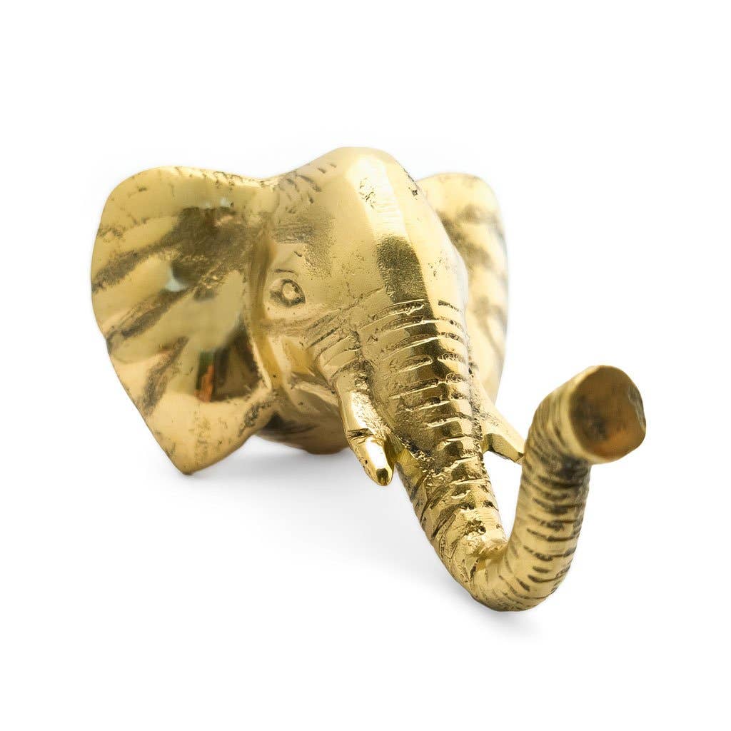 Elephant Brass Hook