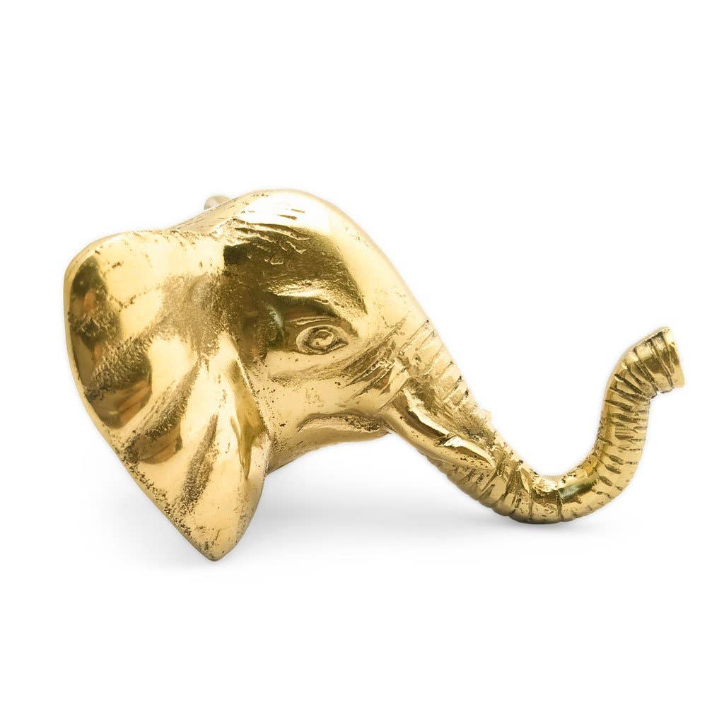 Elephant Brass Hook