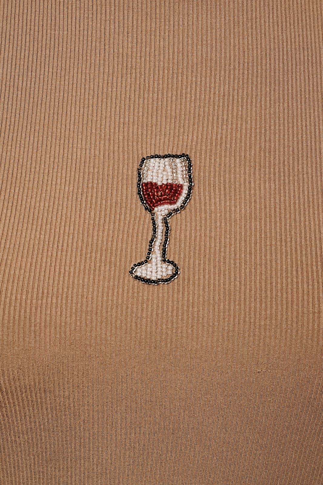 Wine Glass Ribbed Top