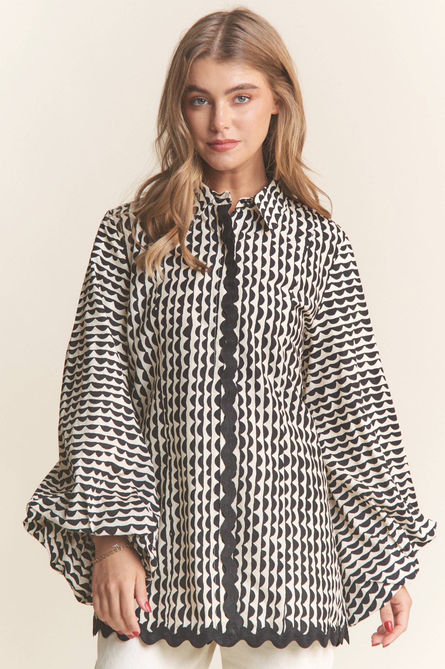 Onyx Stripe Blouse