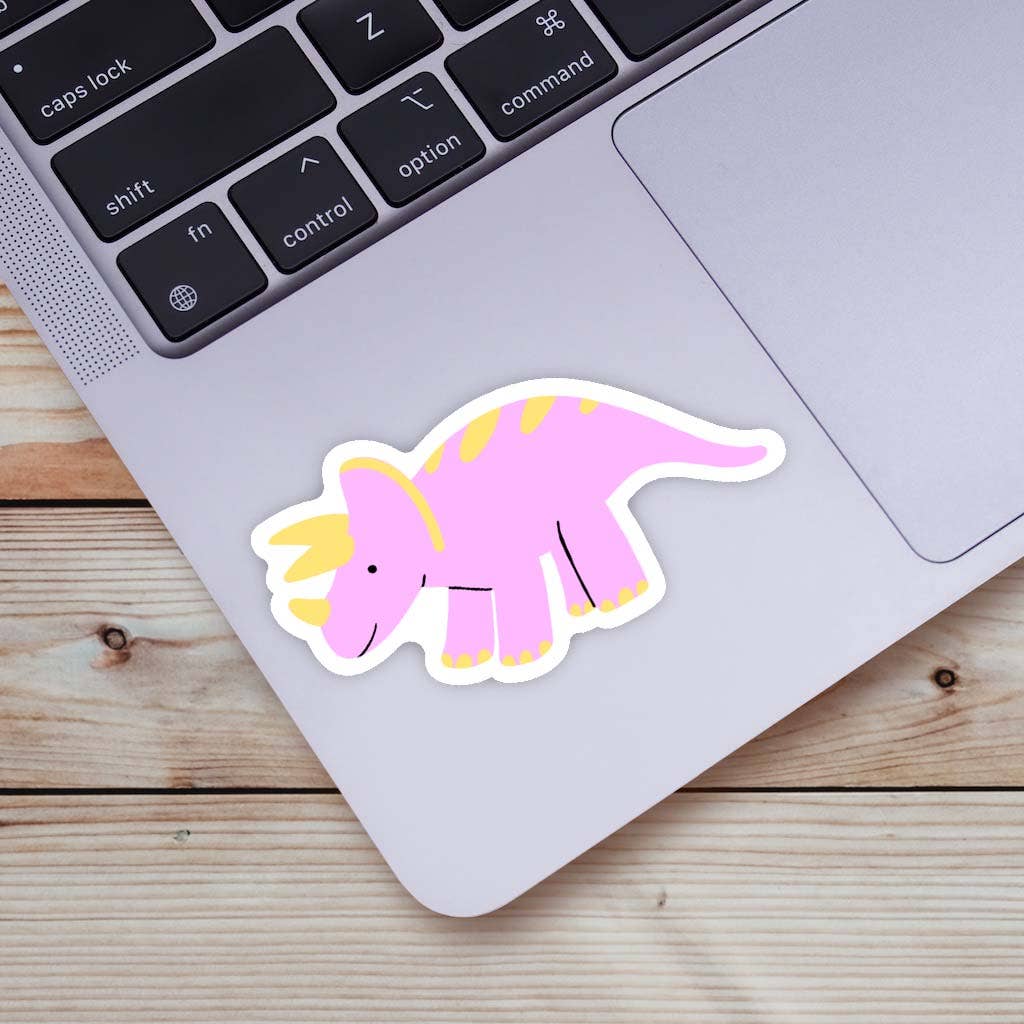 Cute Pink Dinosaur Sticker