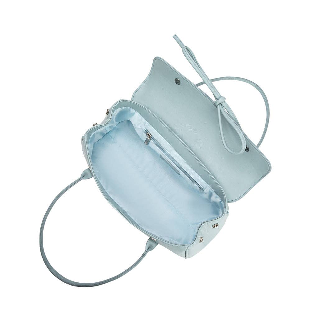 Bow-Tie Blue Shoulder Bag
