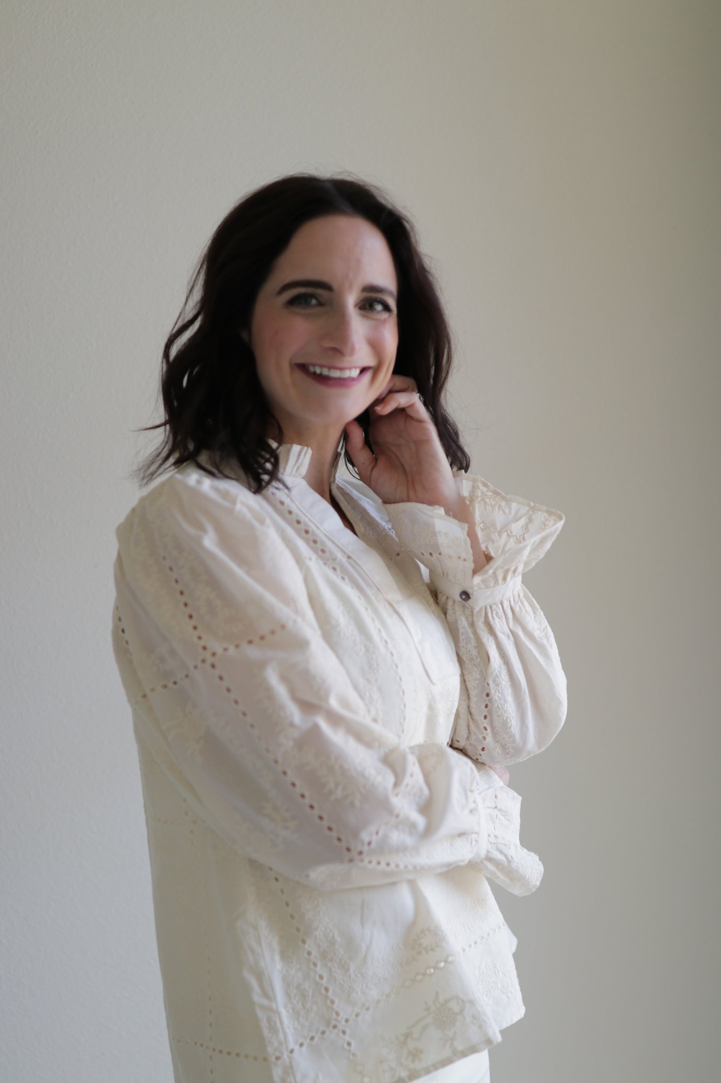 Porcelain Eyelet Blouse