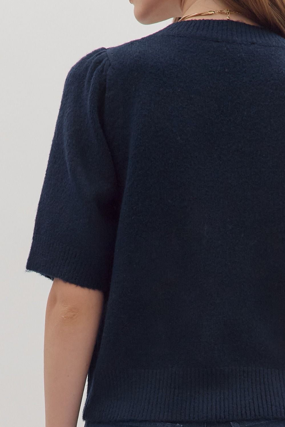 Navy Floral Sweater