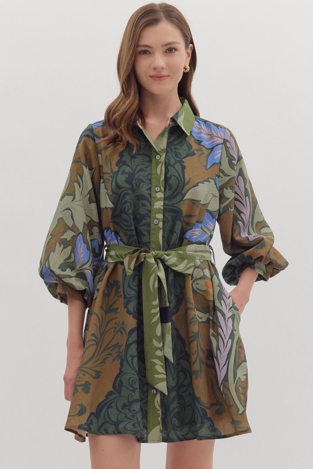 Olive Bloom Dress