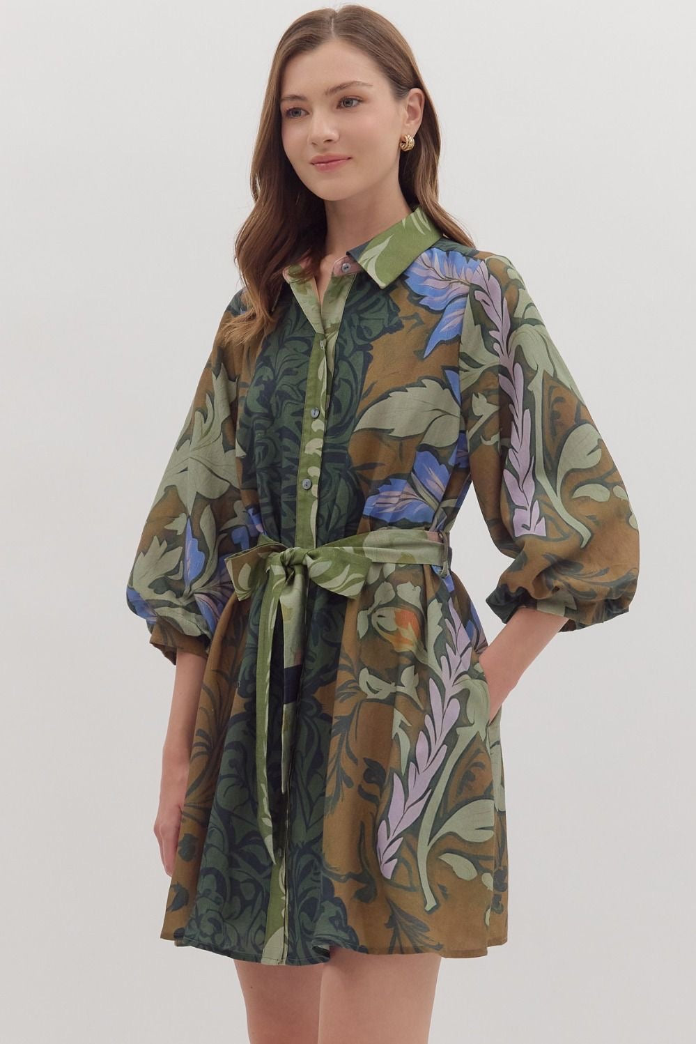 Olive Bloom Dress