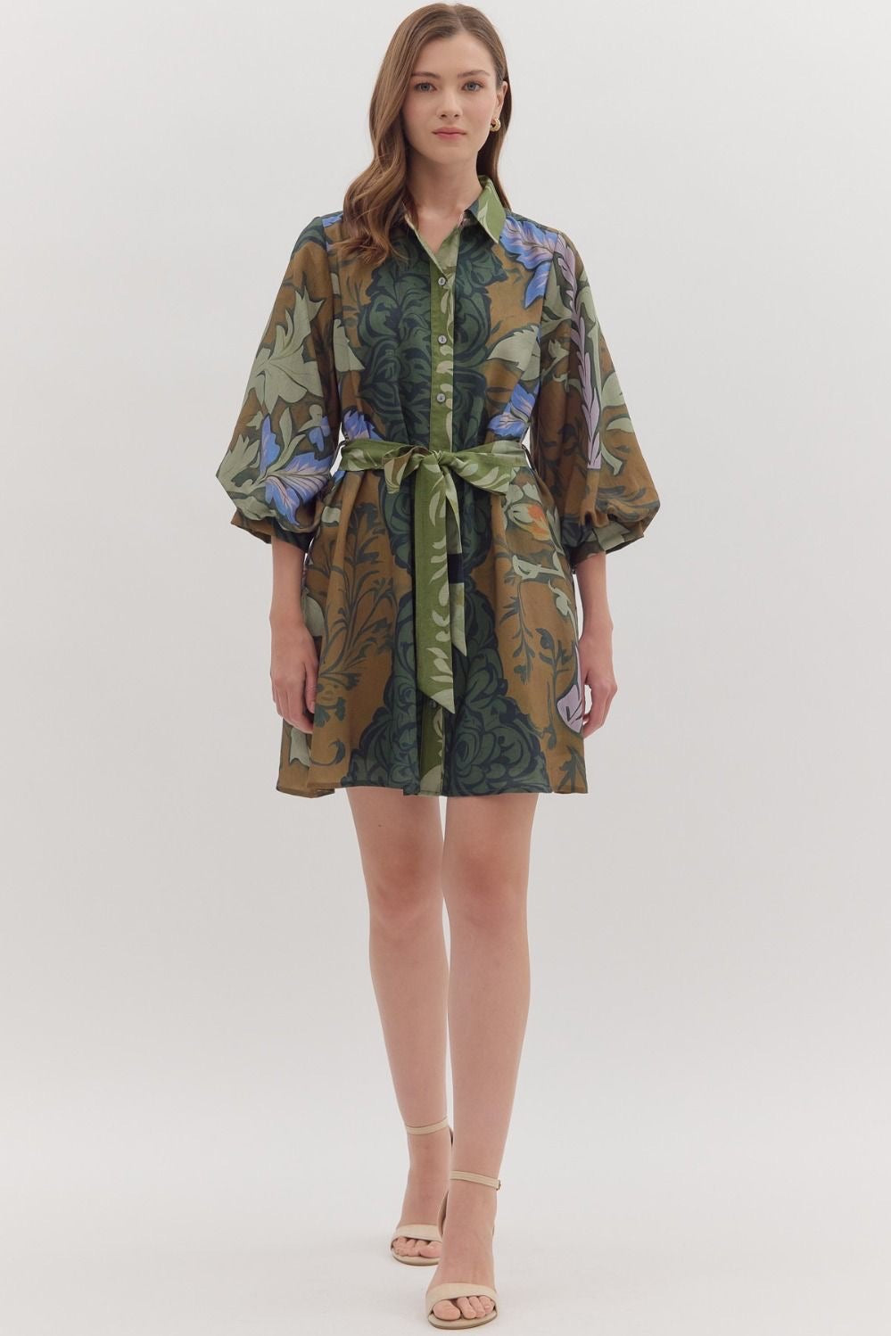 Olive Bloom Dress