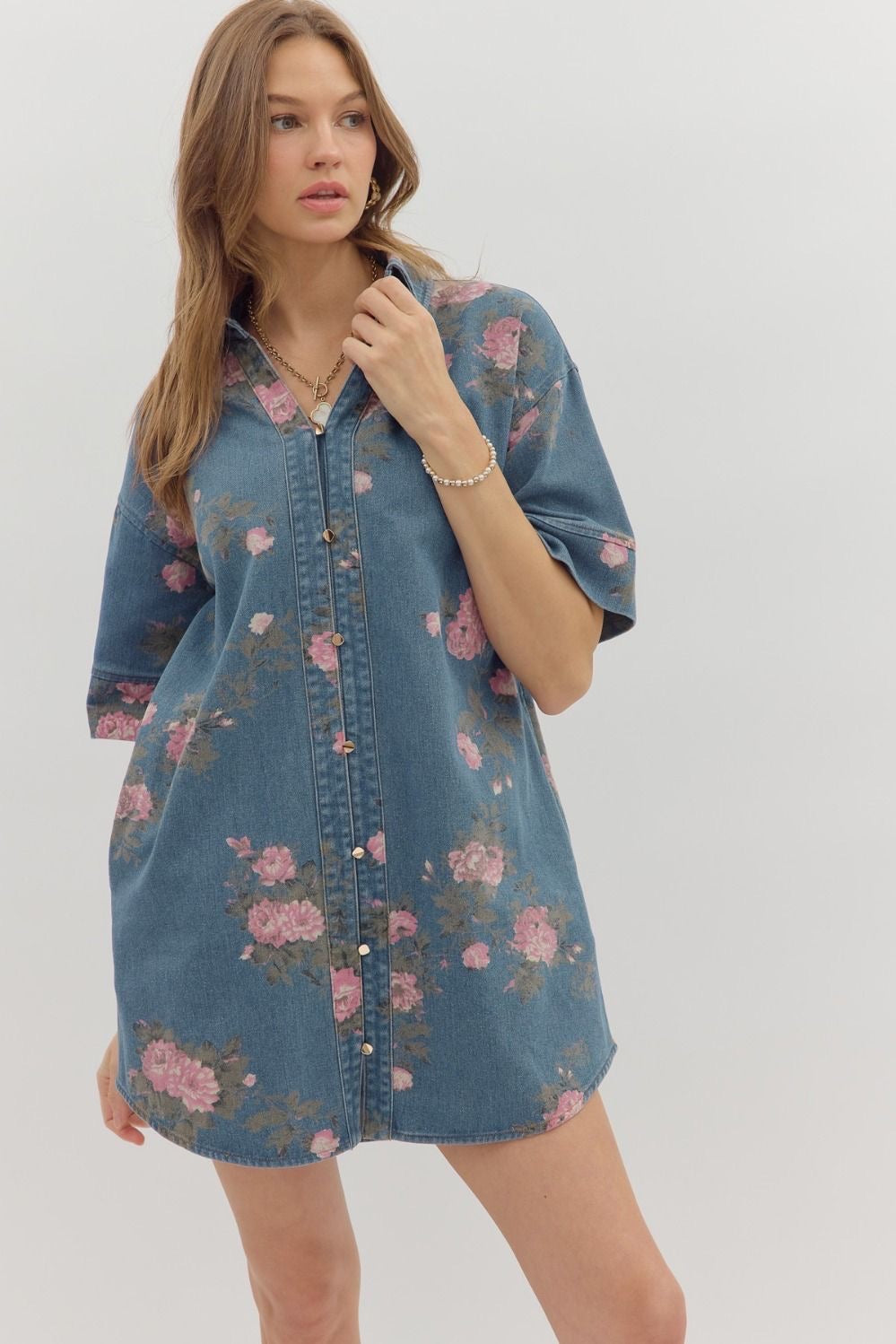 Meadow Blues Mini Dress