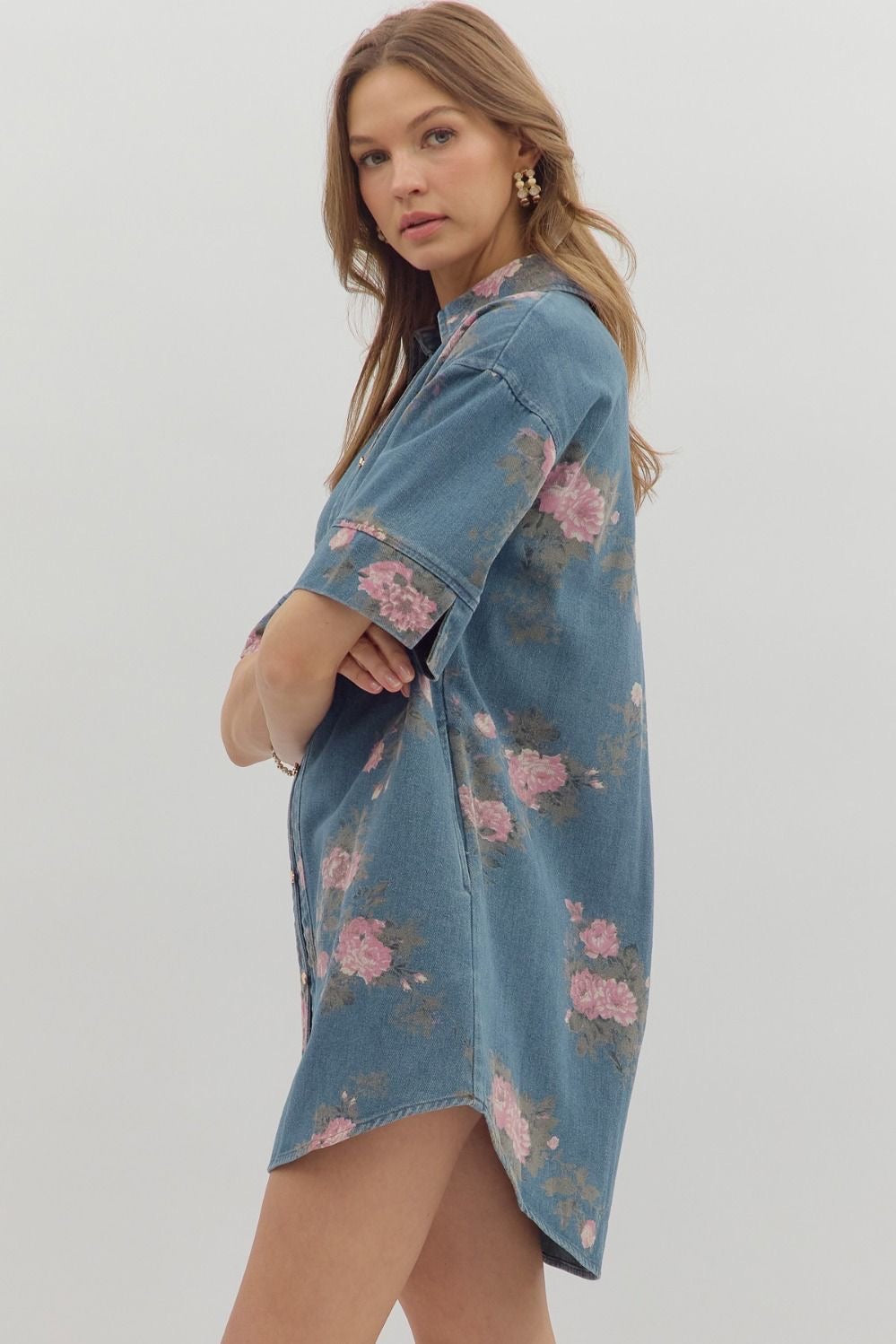 Meadow Blues Mini Dress