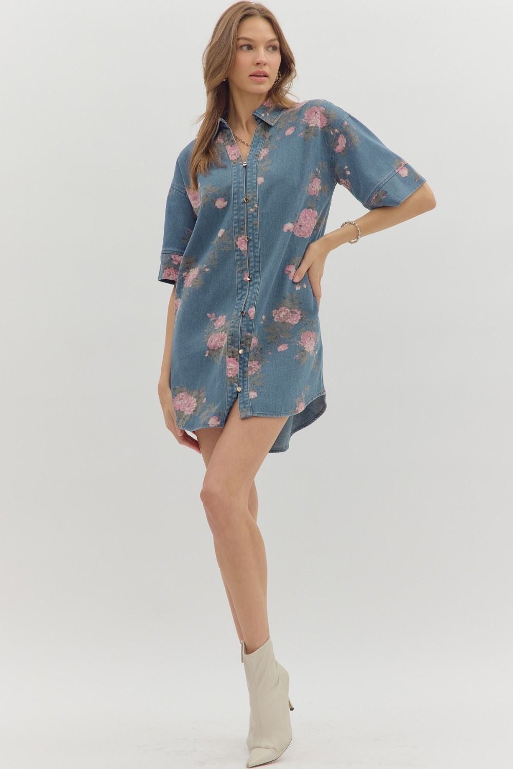 Meadow Blues Mini Dress