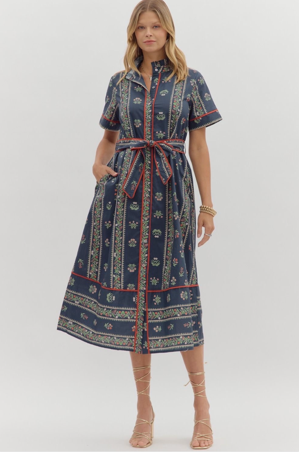 Sapphire Bloom Dress