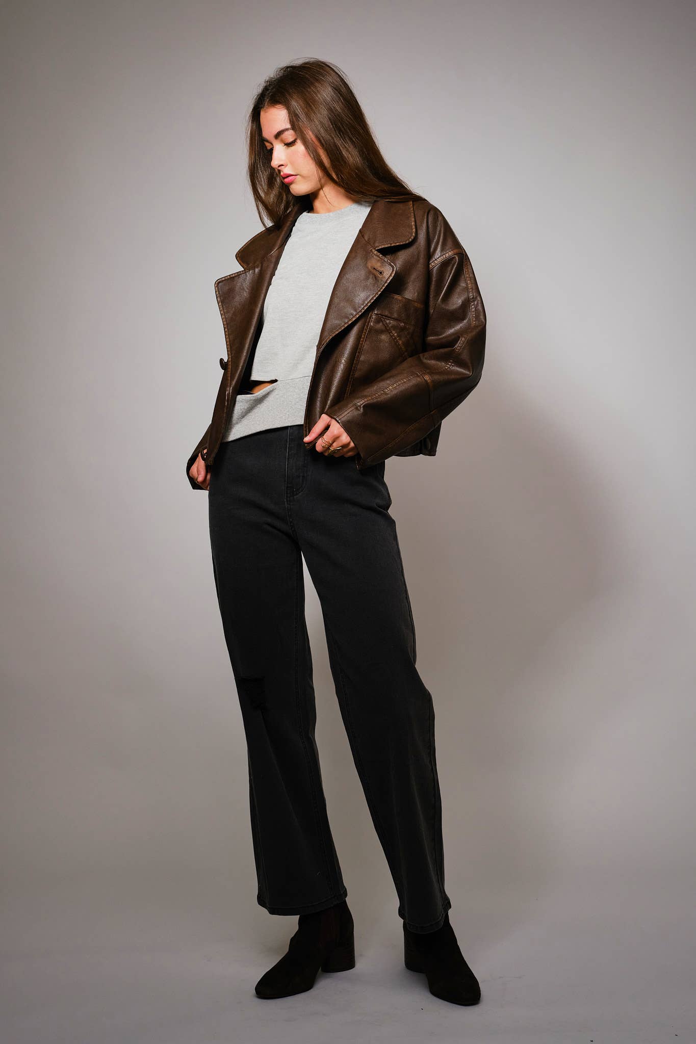 Oversized Leather Jacket