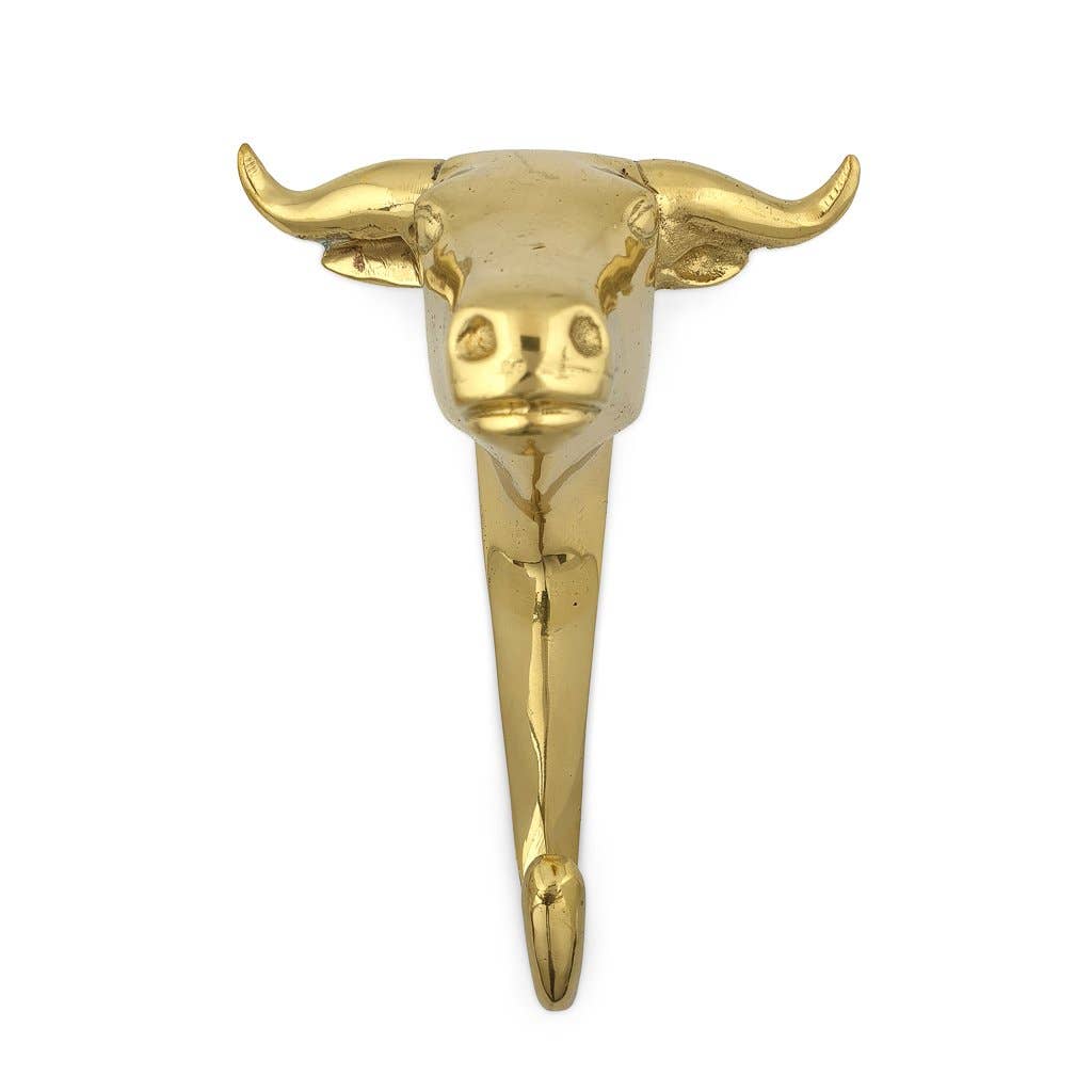 Bull Head Brass Hook