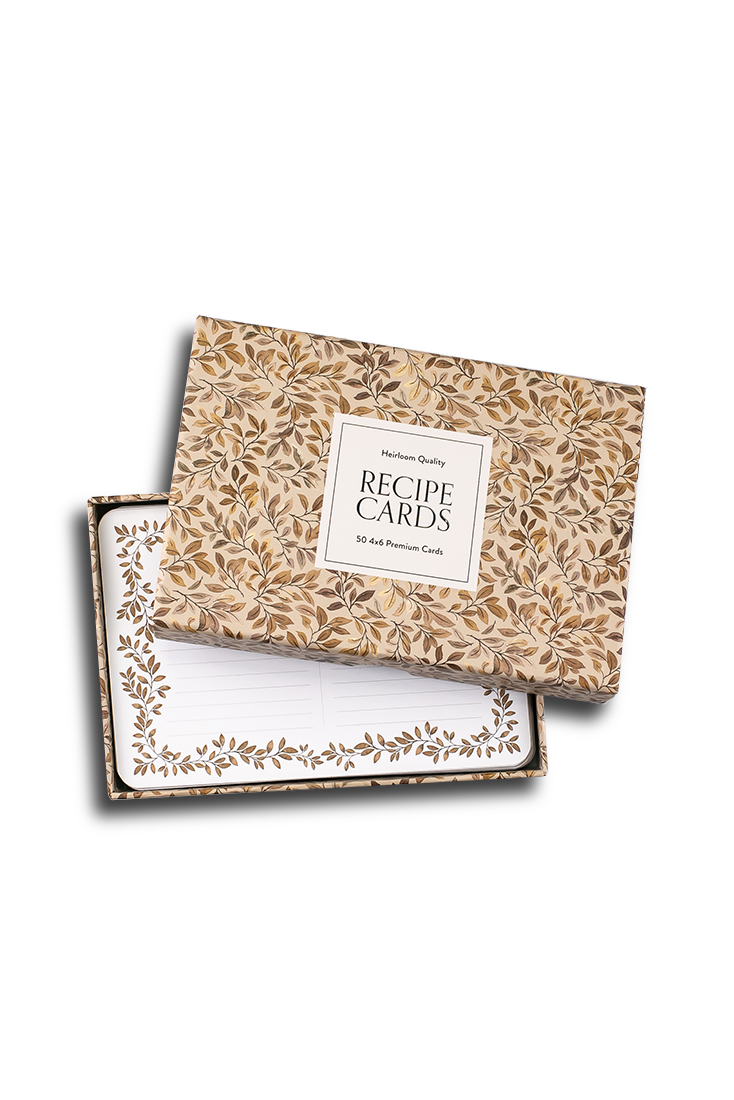 Recipe Cards: 50 Beautifully Designed 4x6 Recipe Cards