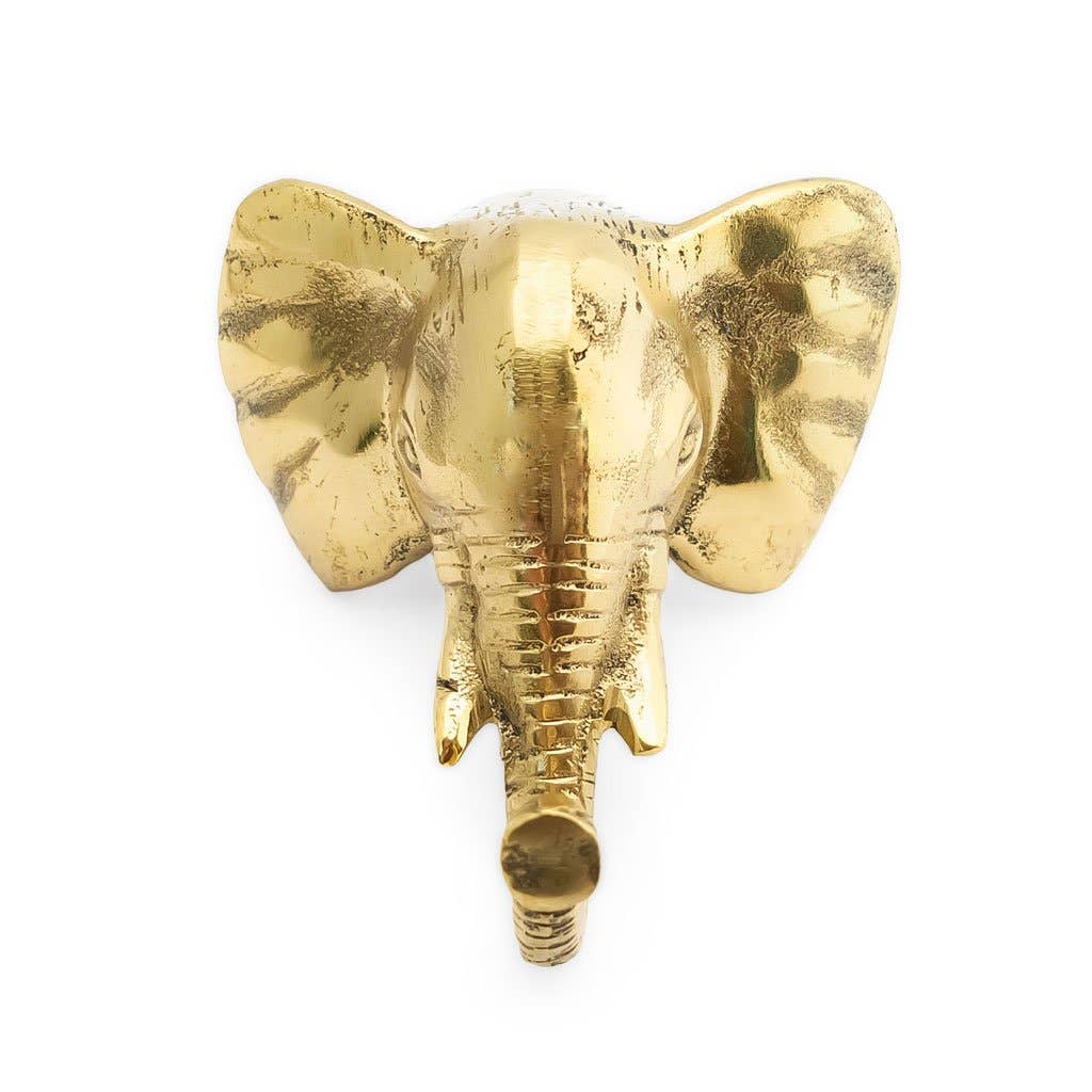 Elephant Brass Hook