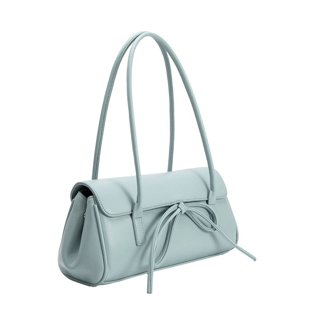 Bow-Tie Blue Shoulder Bag