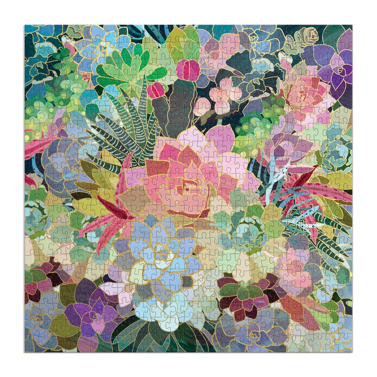 Succulent Mosaic Foil Puzzle
