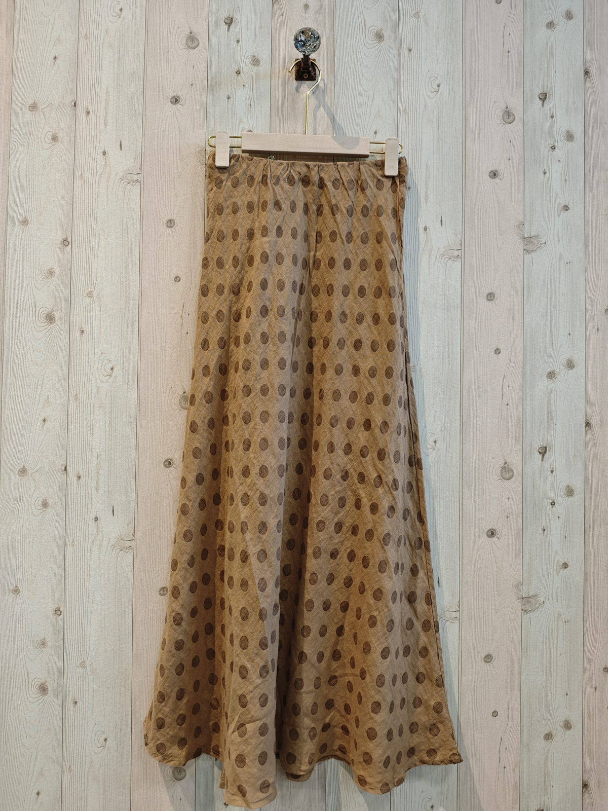 Linen Polka Dot Skirt