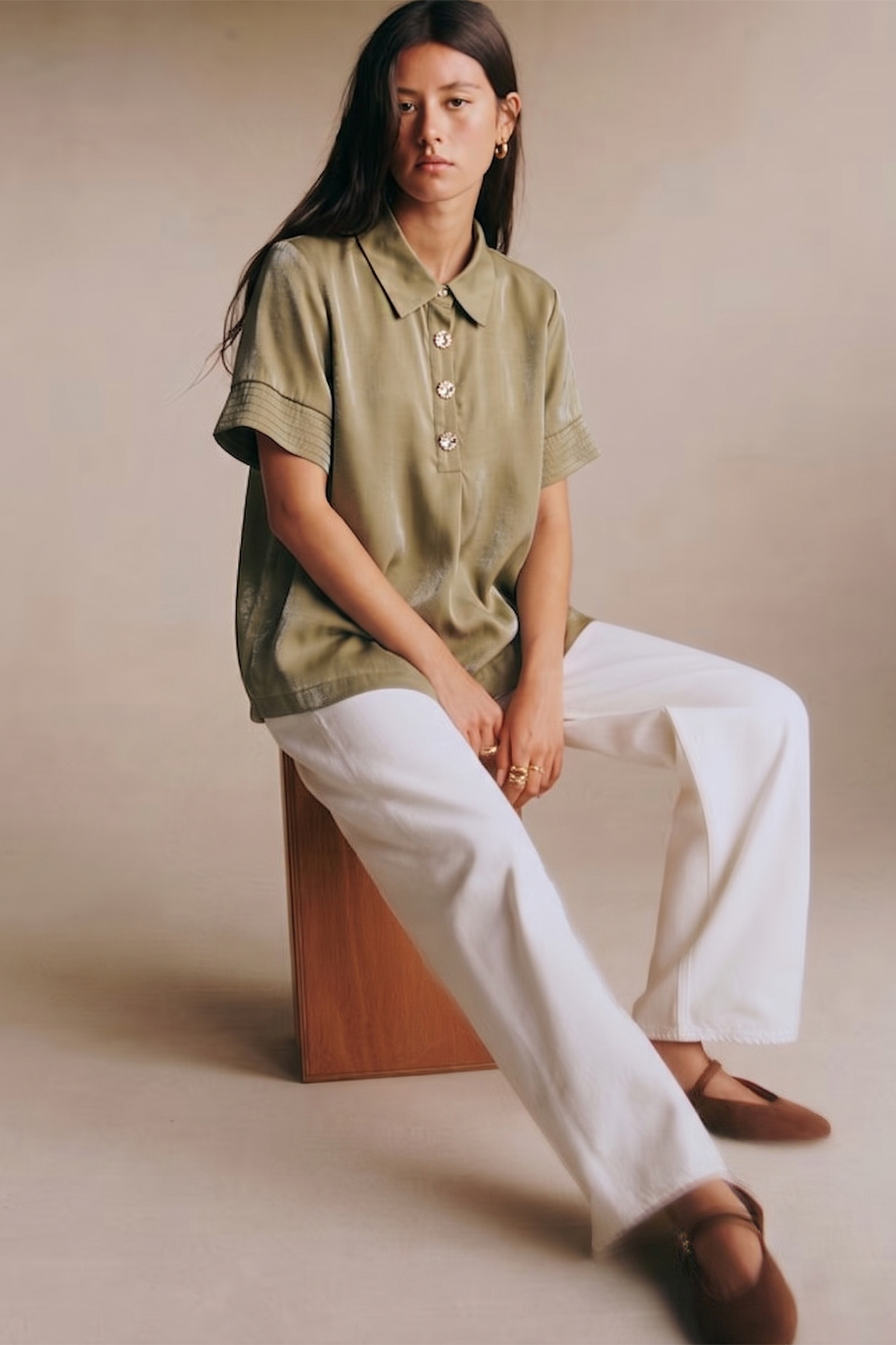 Sleek Flower Charm Top