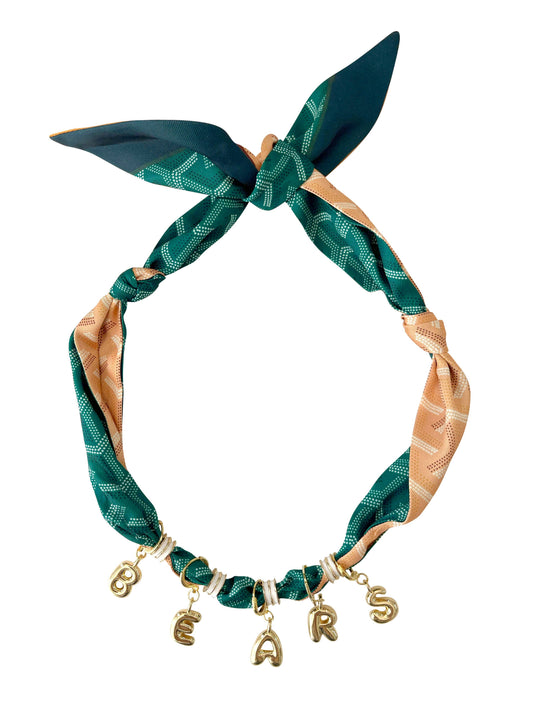Bears Bubble Letter Scarf Necklace 
