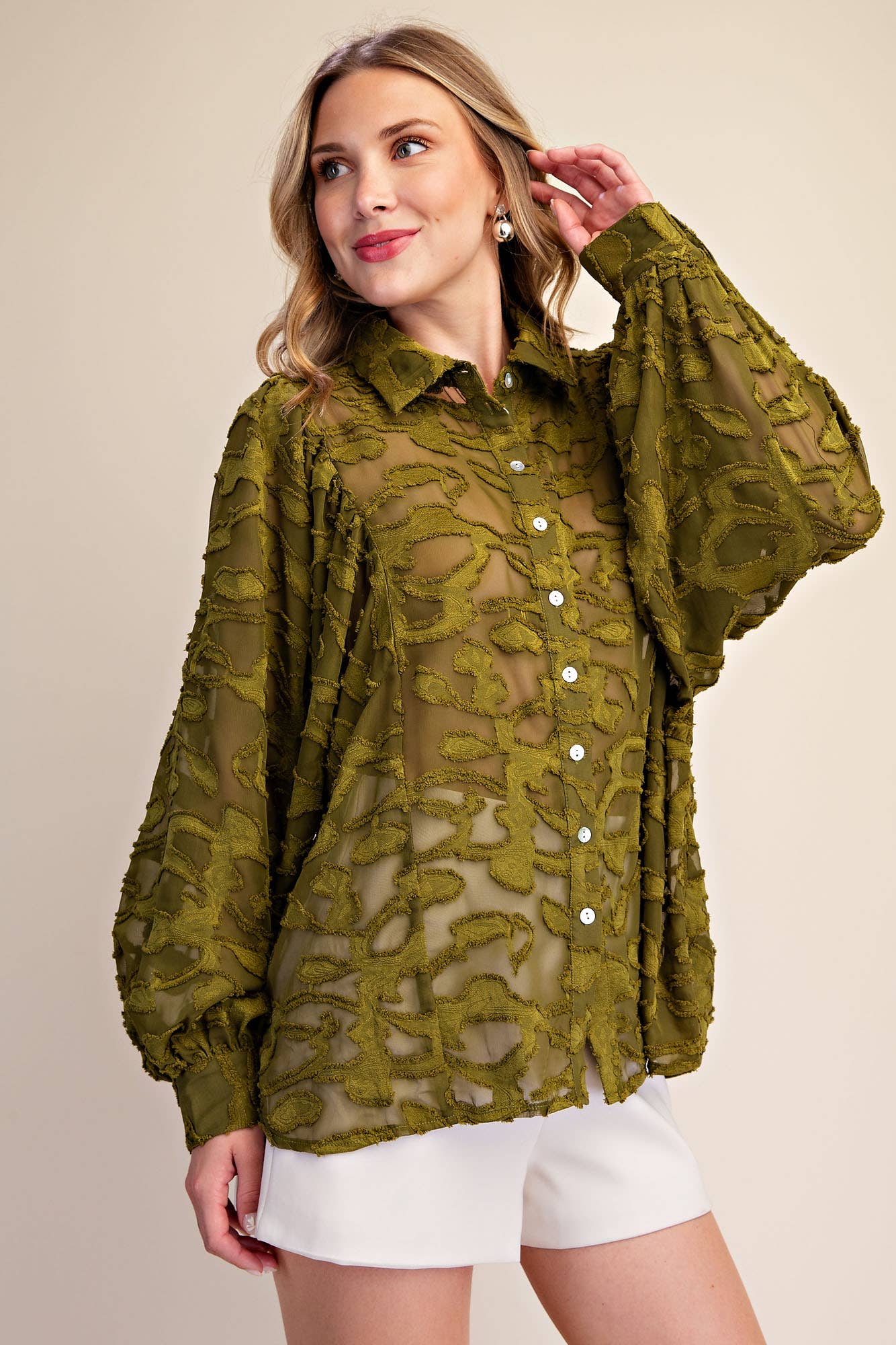 Oversized Sheer Long Sleeve
