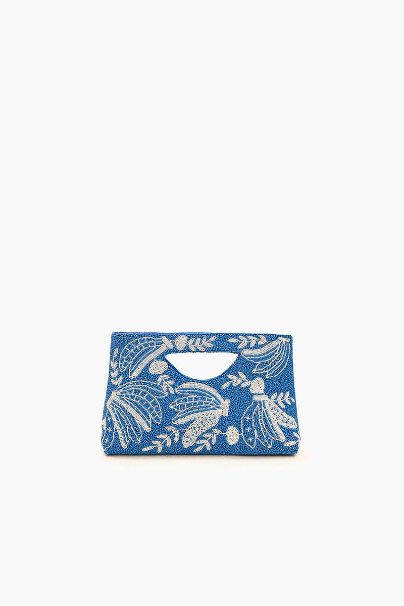 Blue-Nana Beaded Handbag