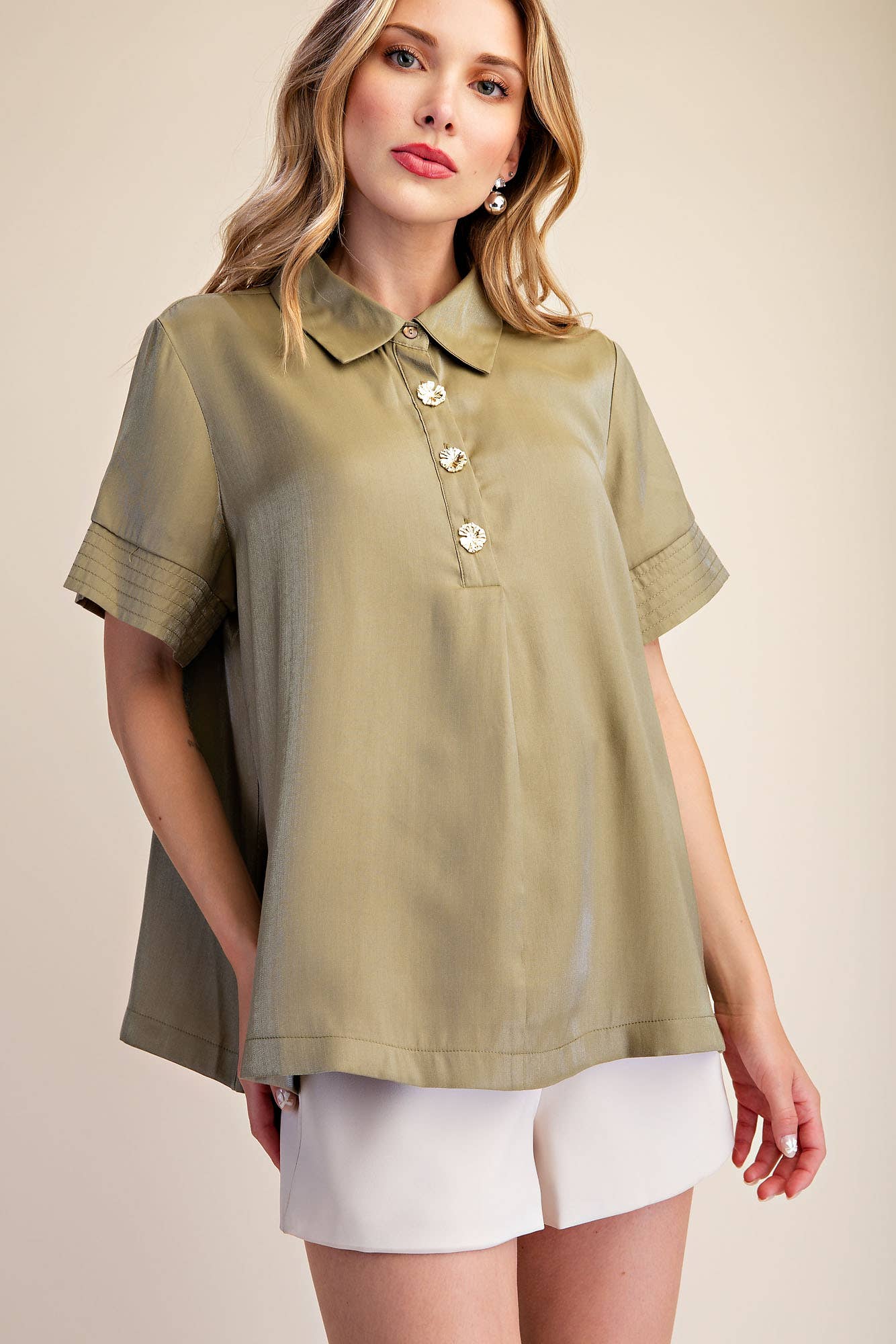 Sleek Flower Charm Top