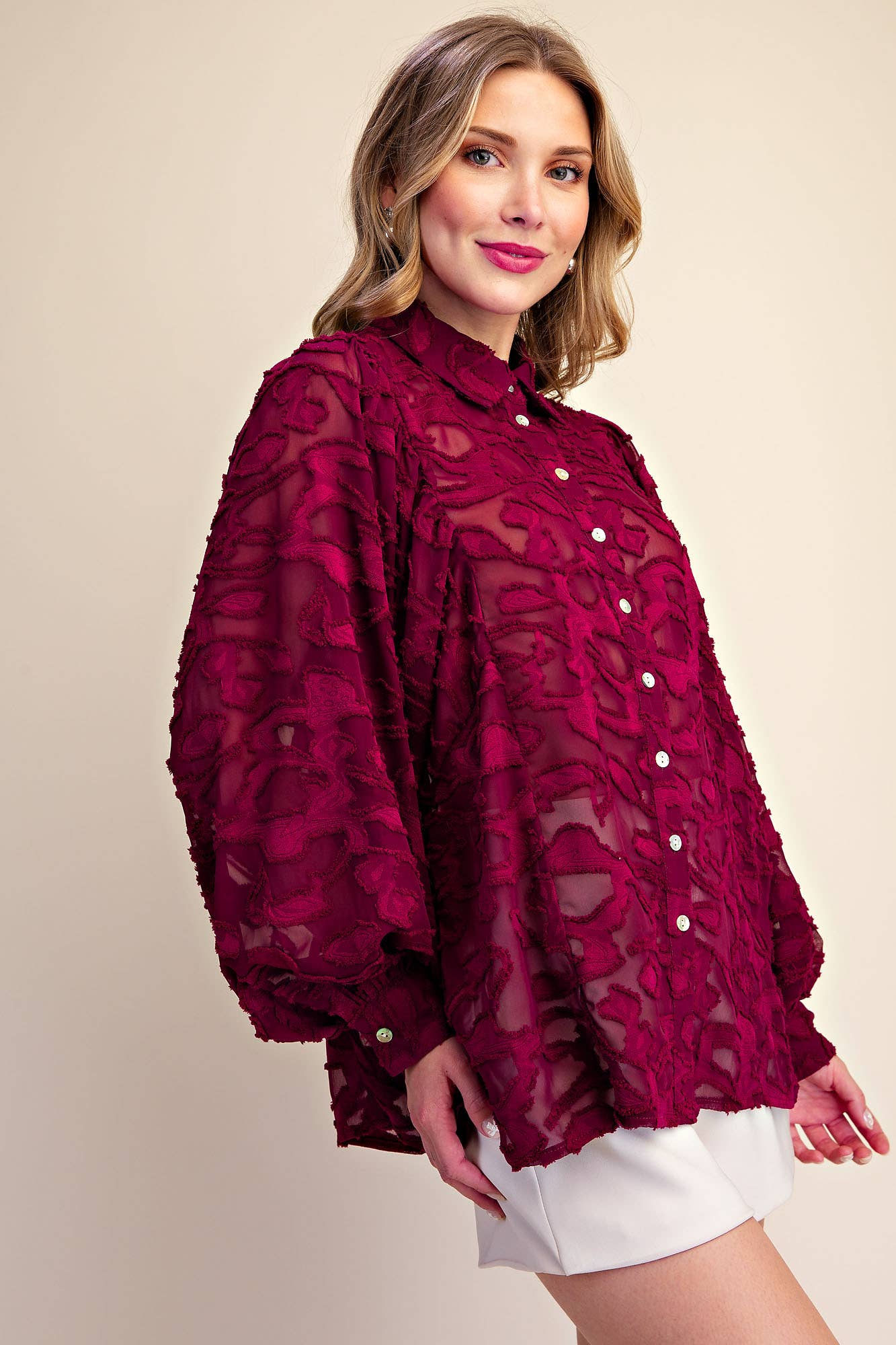 Oversized Sheer Long Sleeve
