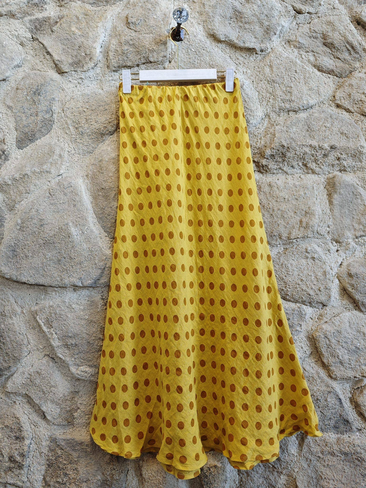 Linen Polka Dot Skirt