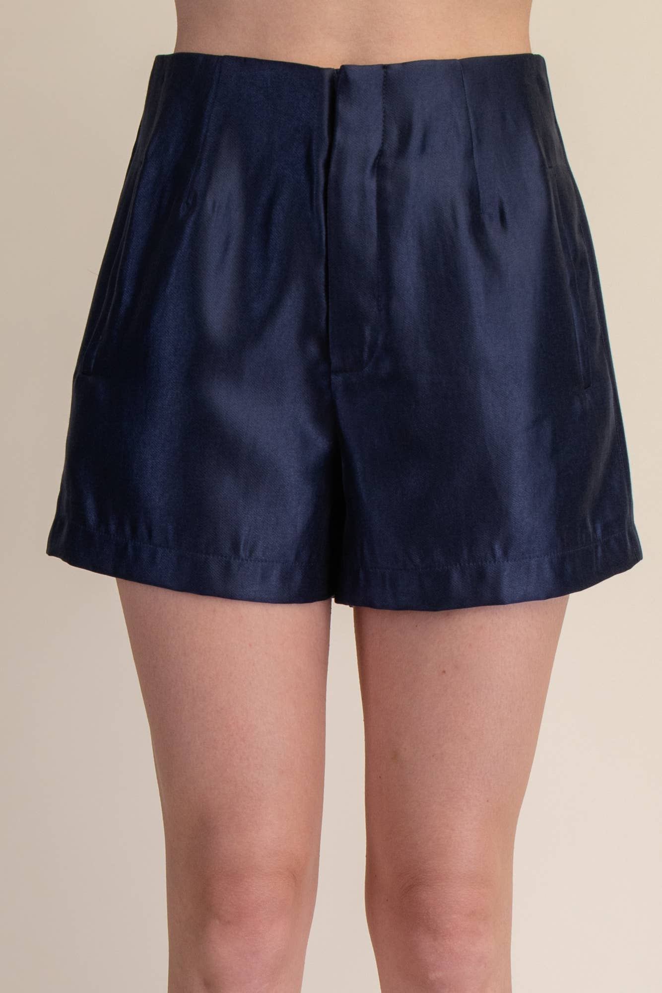 High Waist Glossy Shorts