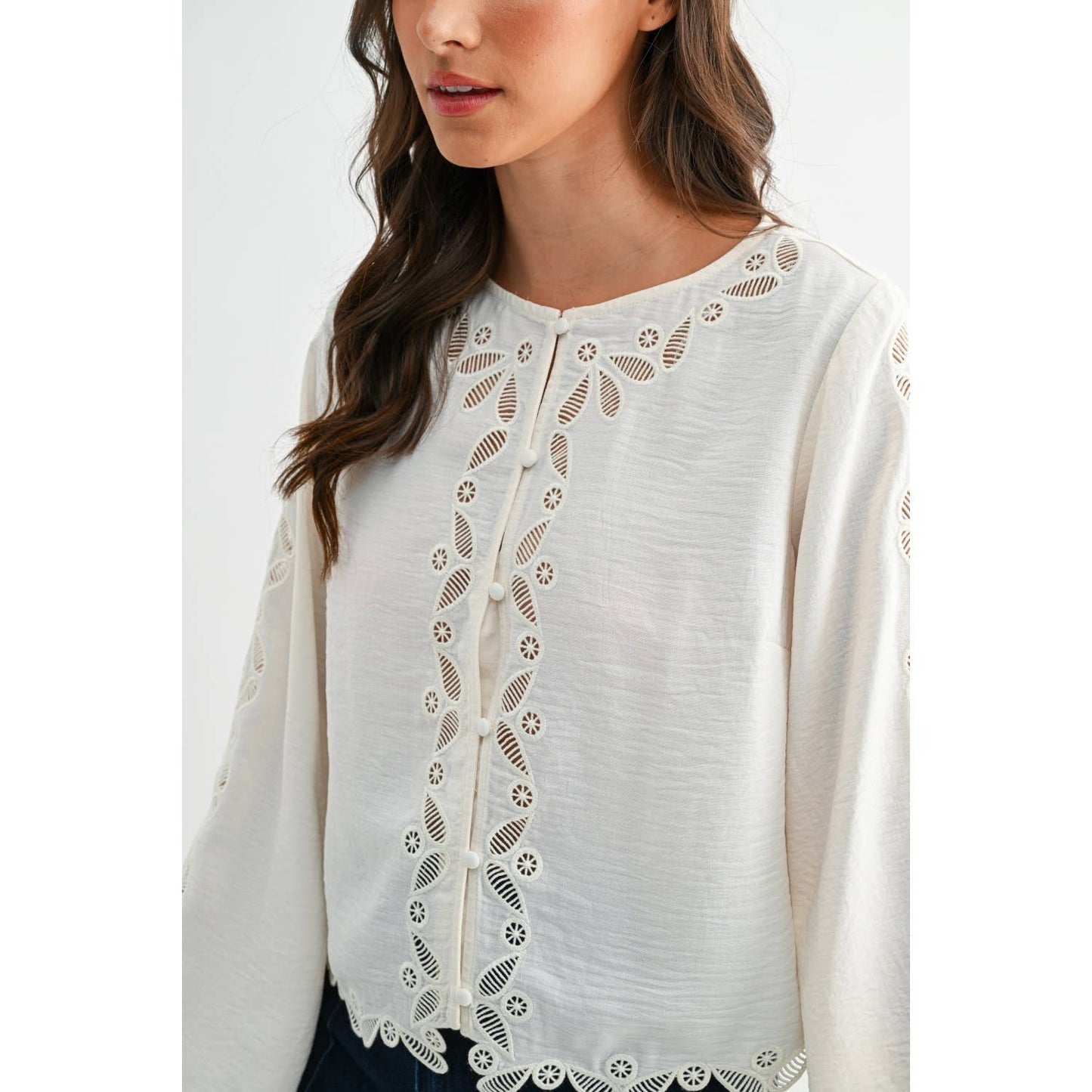 Ivory Lace Blouse