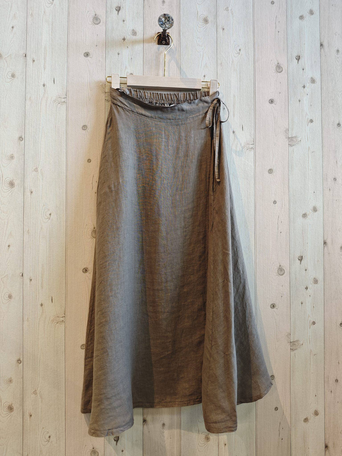 White Linen Wrap Skirt