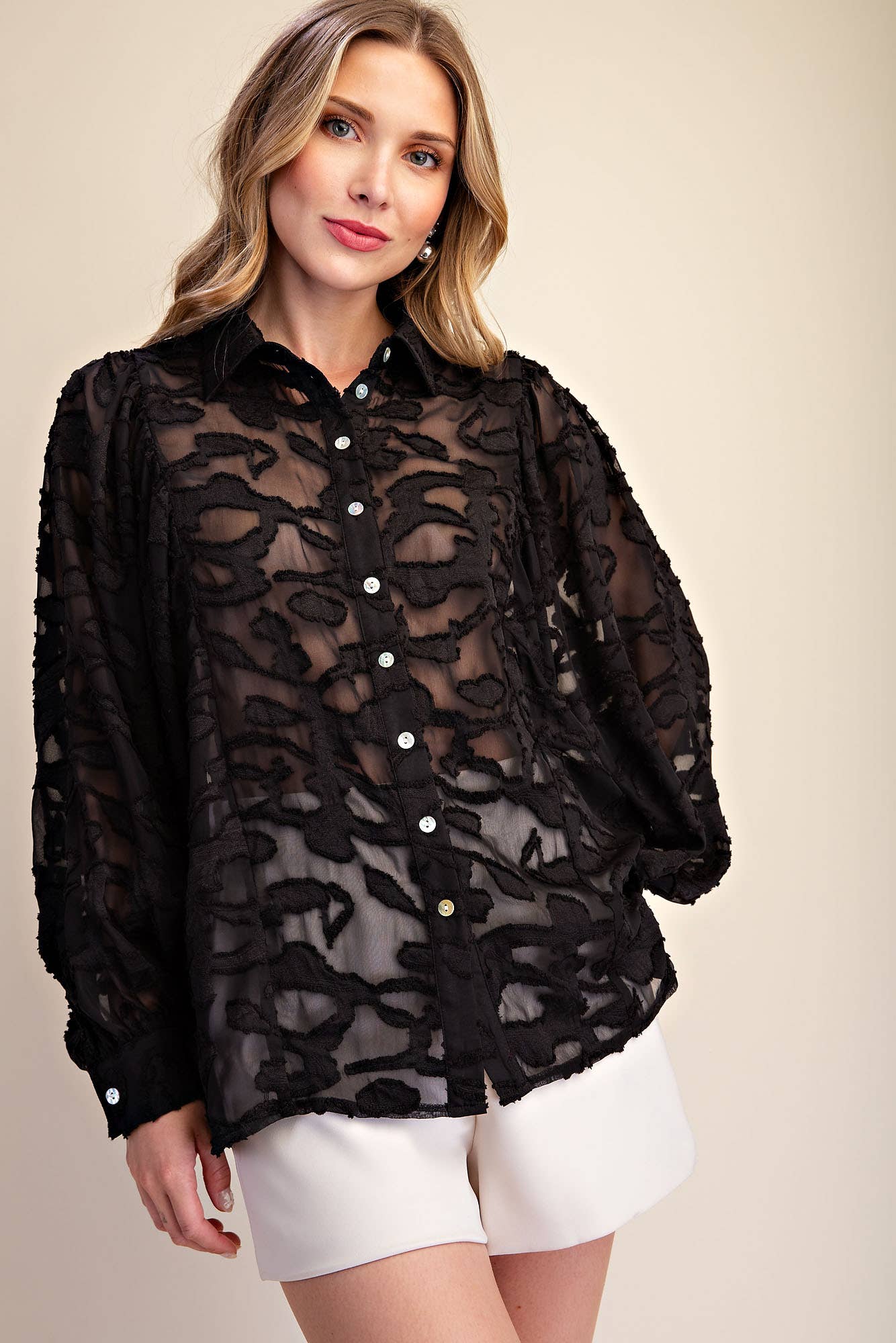 Oversized Sheer Long Sleeve