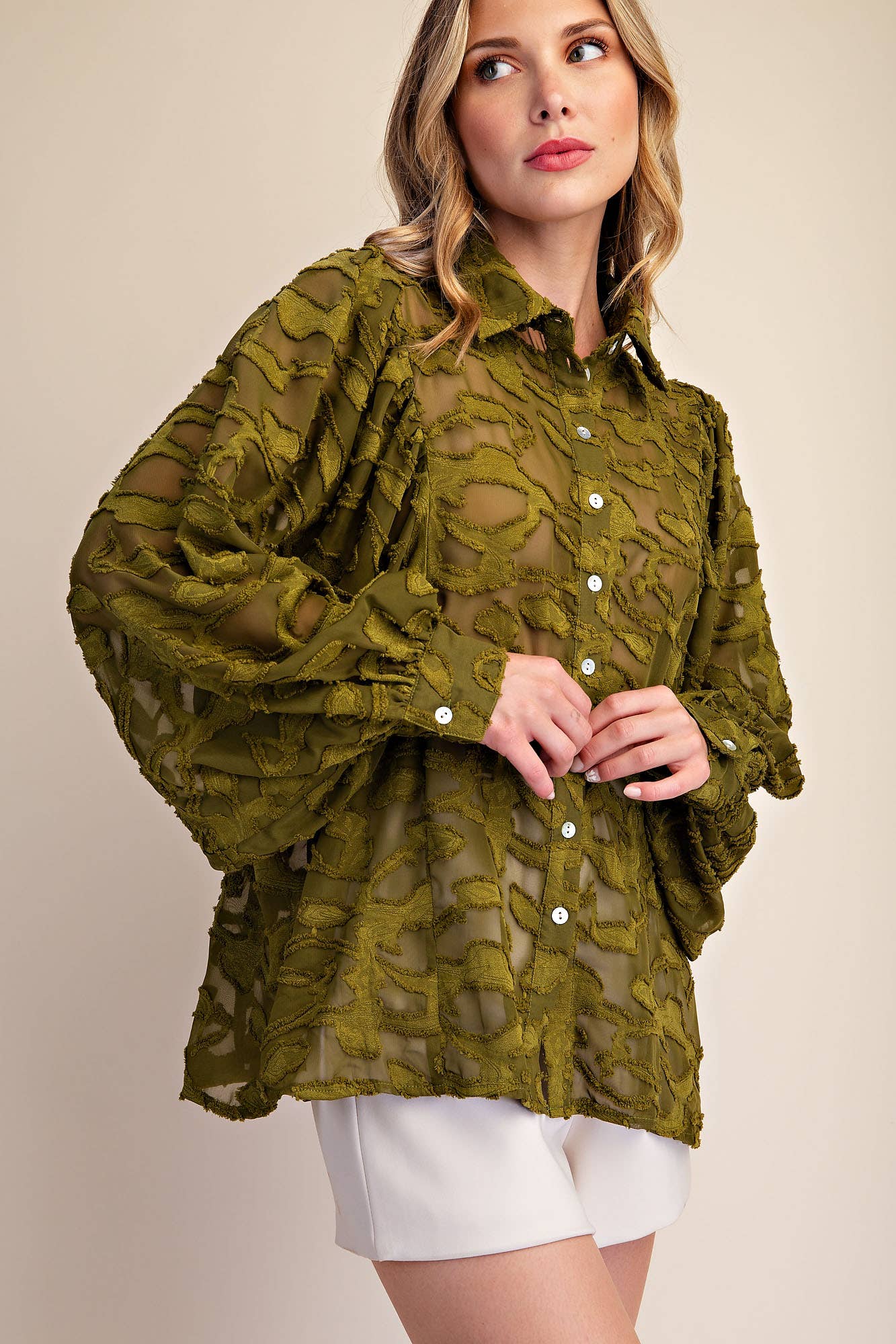 Oversized Sheer Long Sleeve