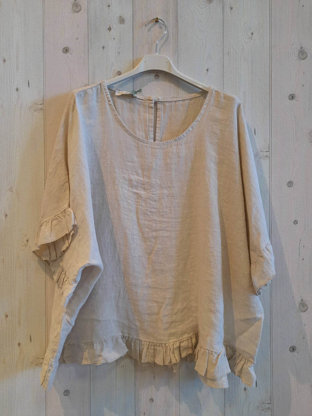 Things To Ruffle Linen Ruffle Blouse – BETTY'S