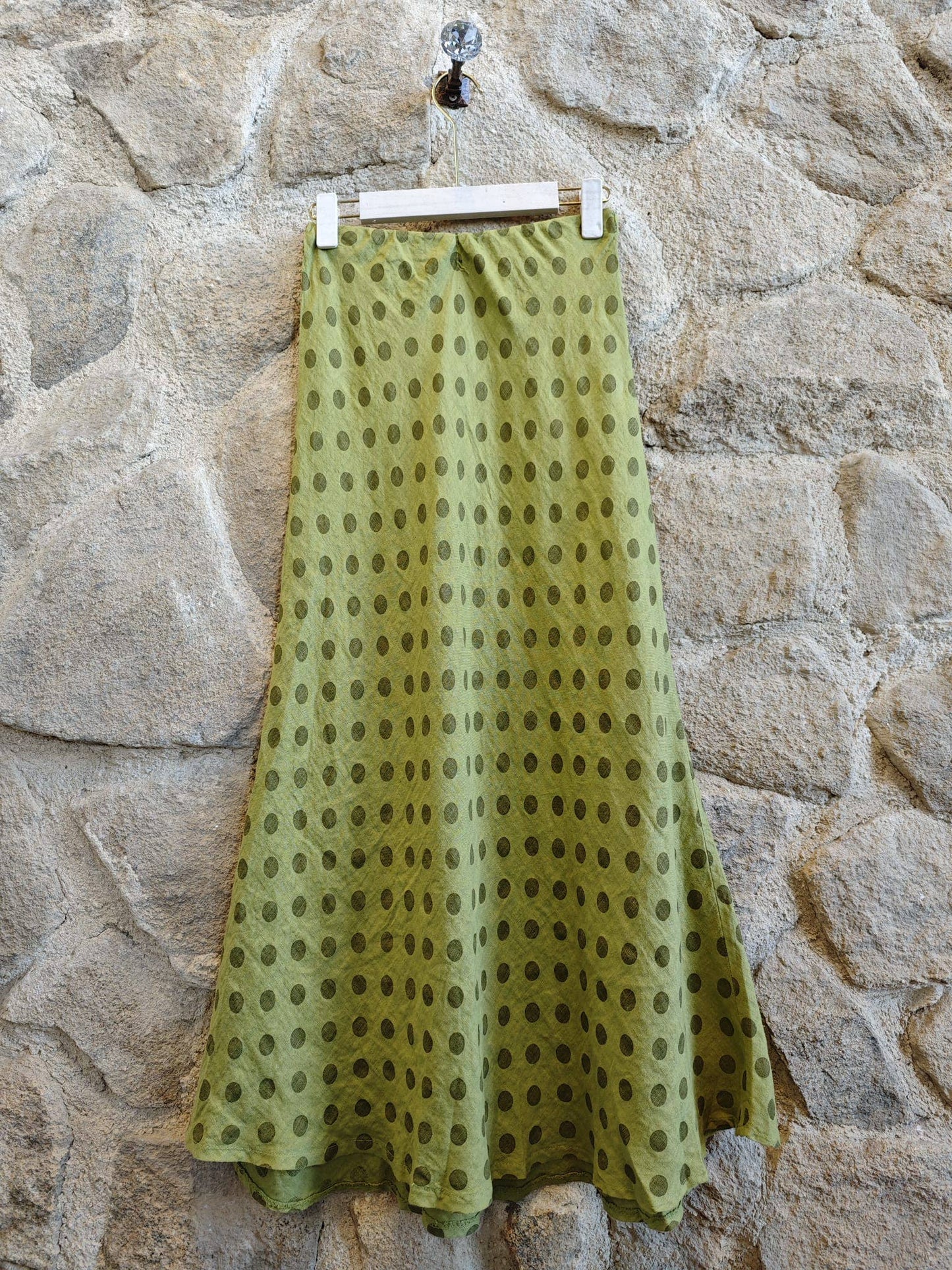 Linen Polka Dot Skirt