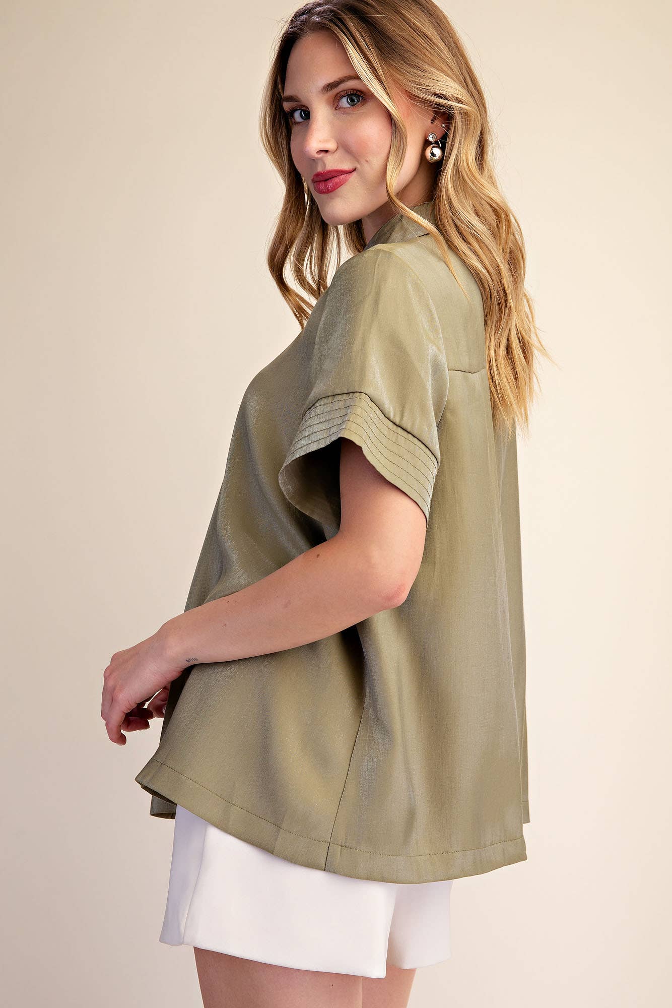Sleek Flower Charm Top