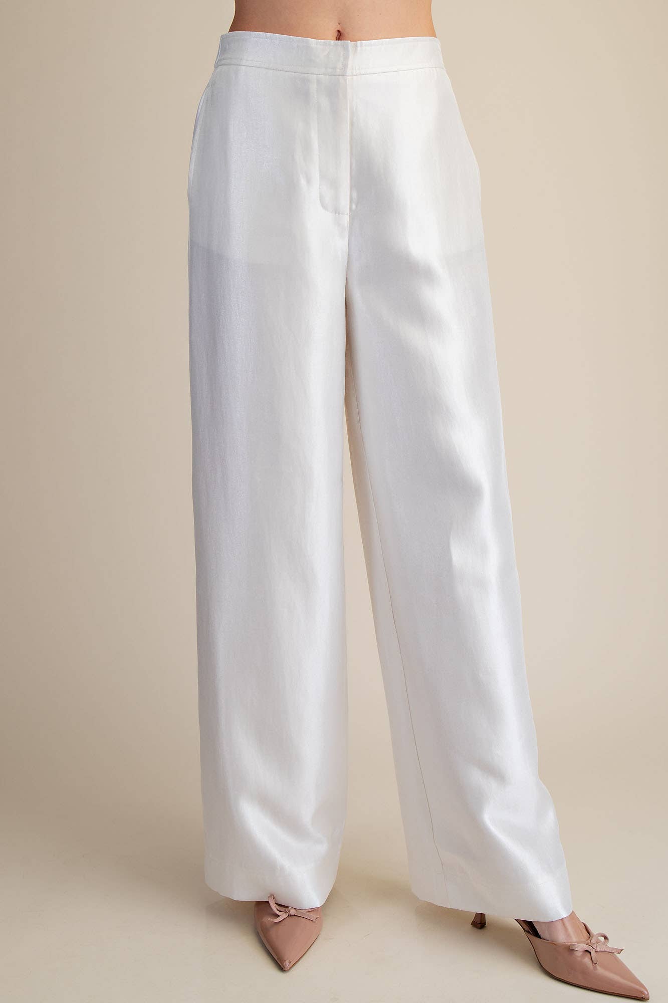 Pearl White Shimmer Pants