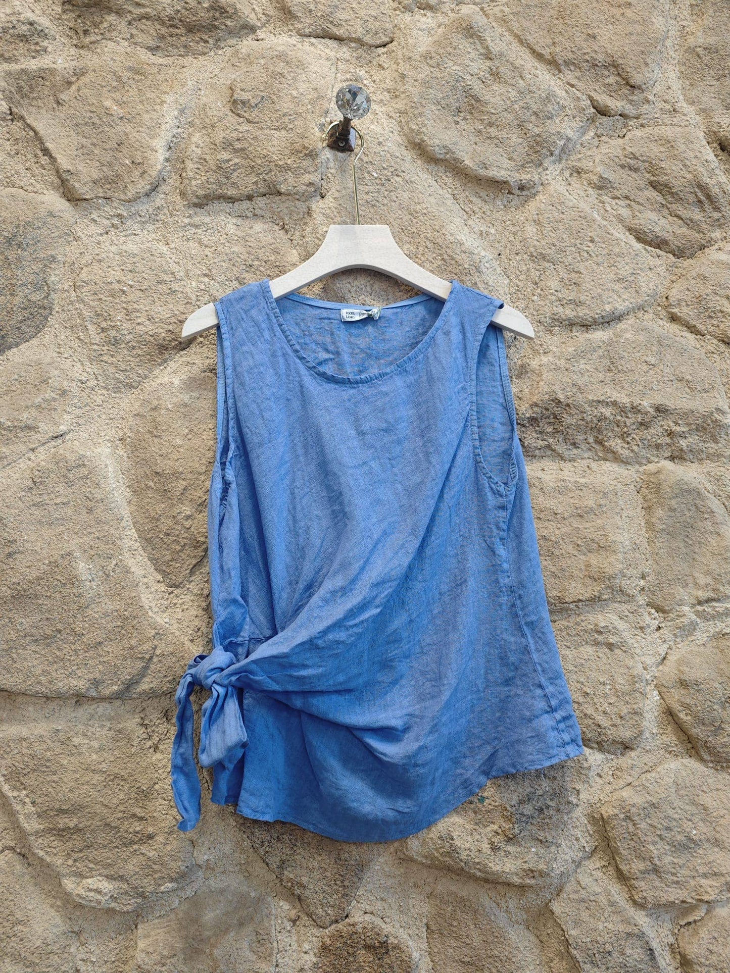 Linen Bow-Tie Blouse