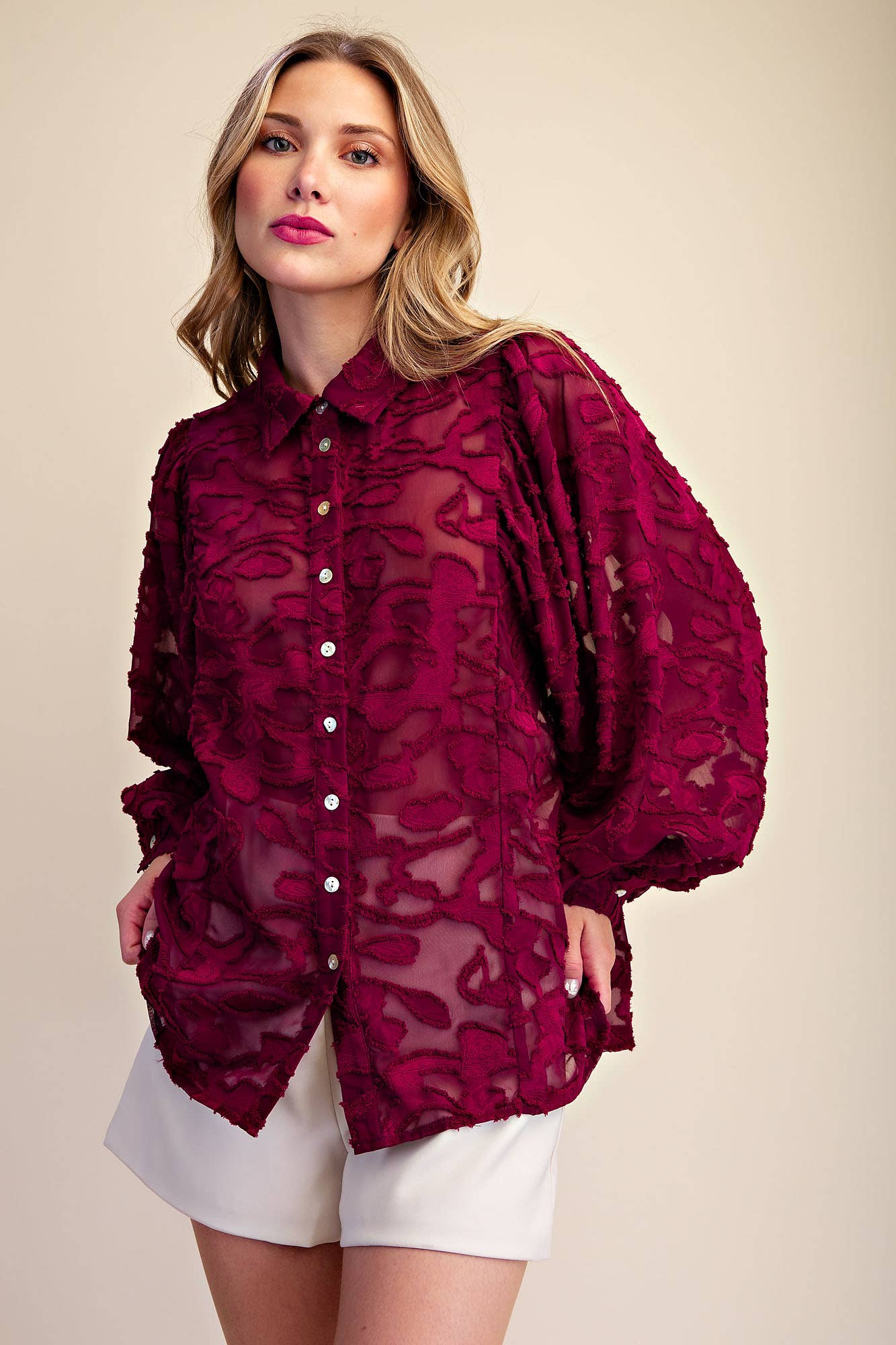 Oversized Sheer Long Sleeve