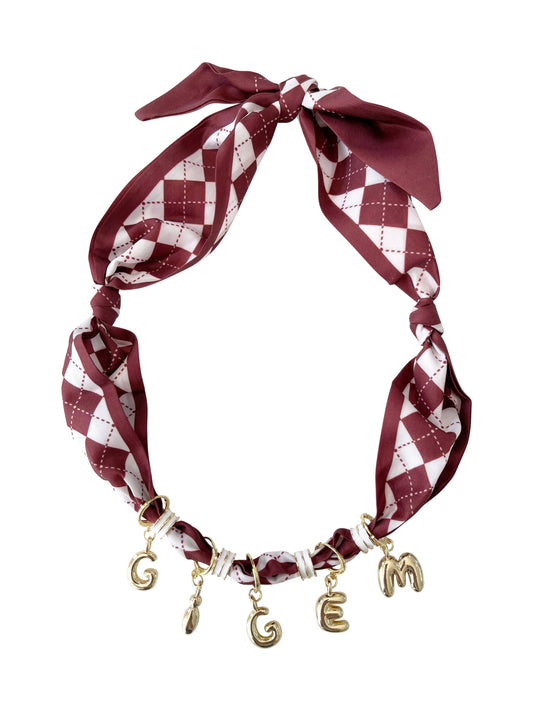 Gig Em Scarf Necklace 