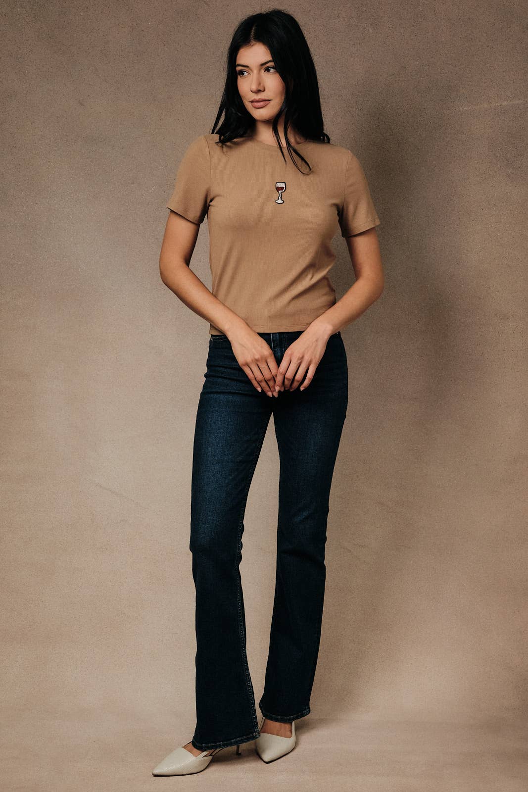 Wine Glass Ribbed Top