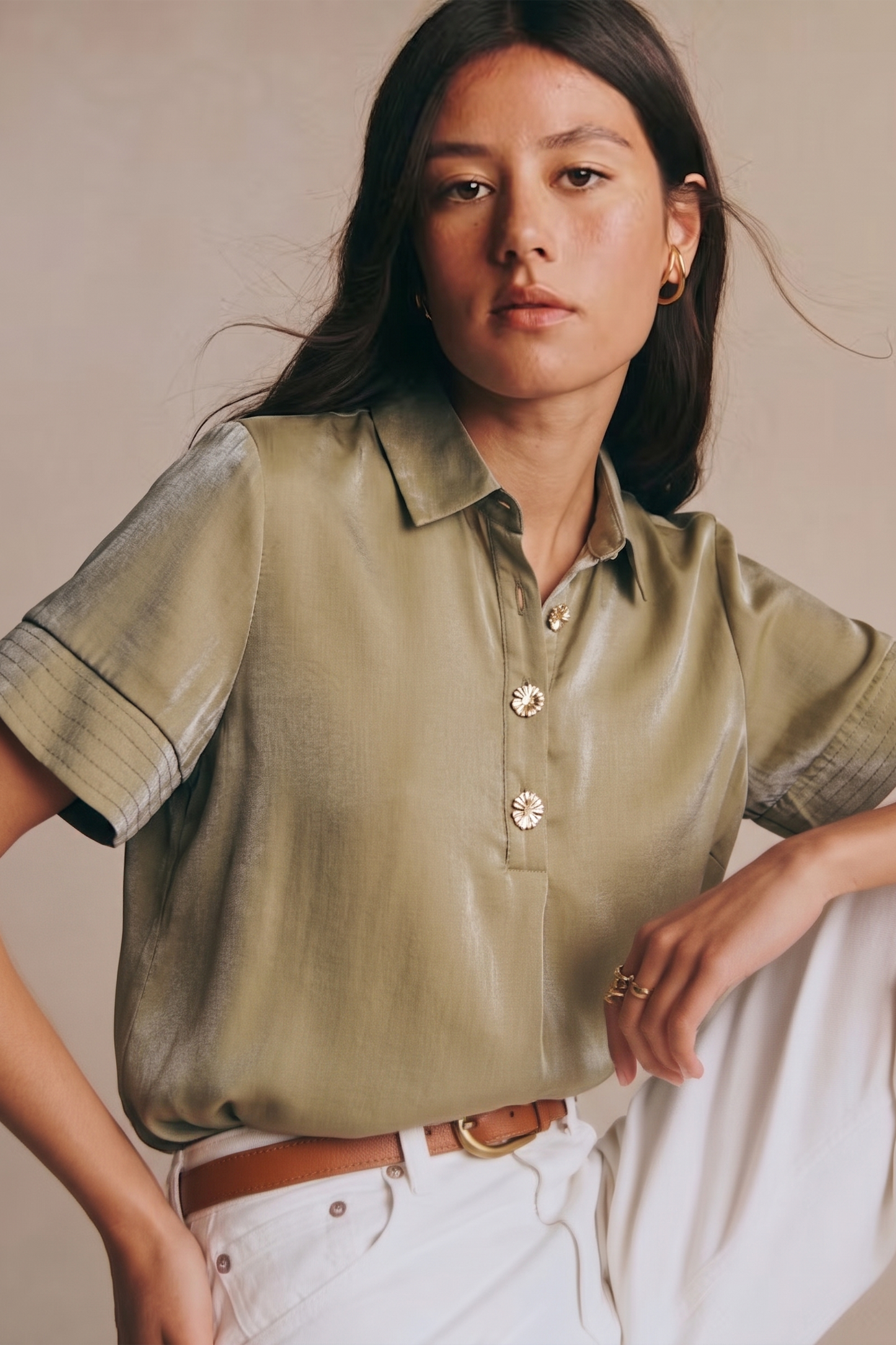 Sleek Flower Charm Top