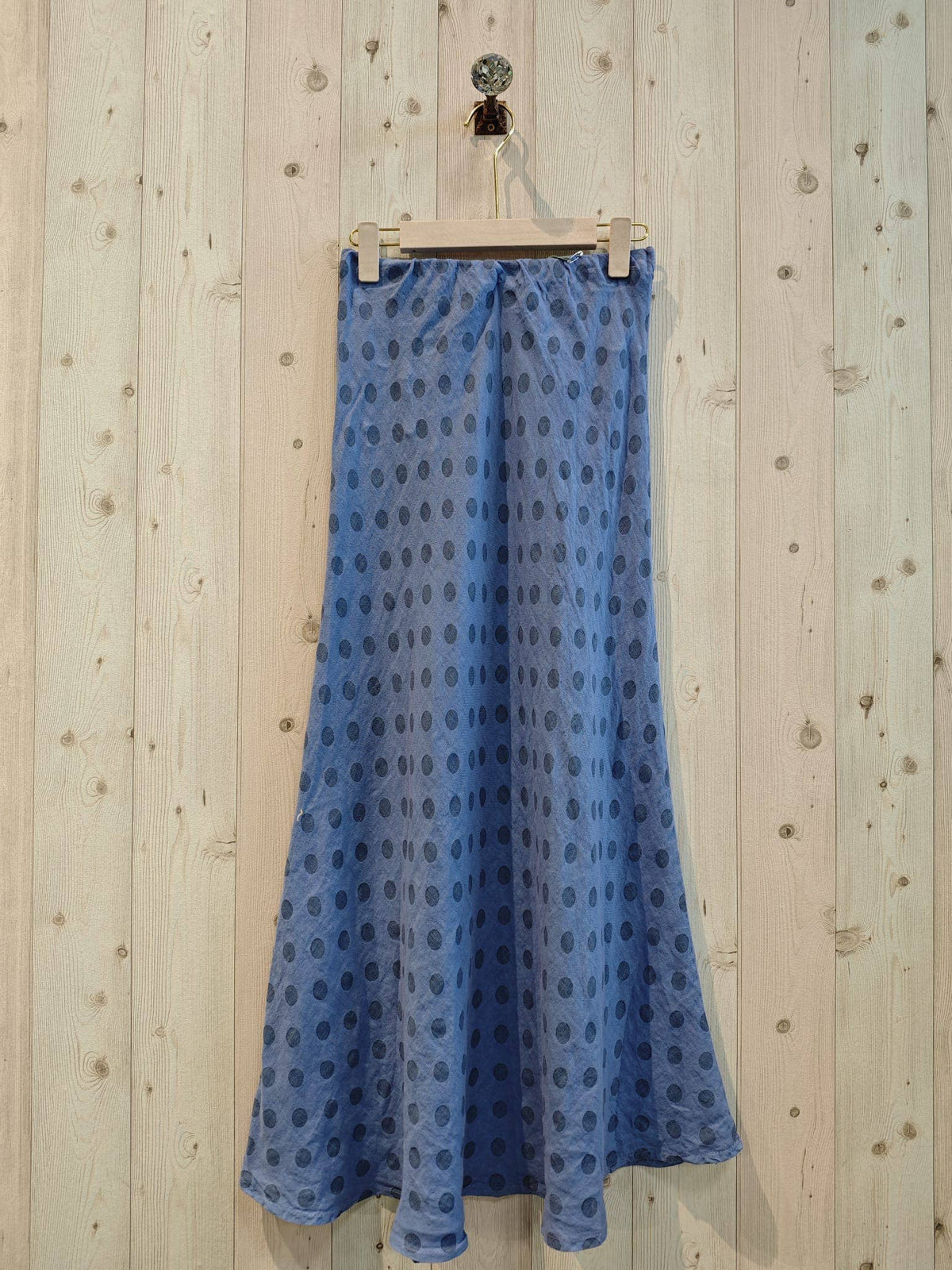 Linen Polka Dot Skirt